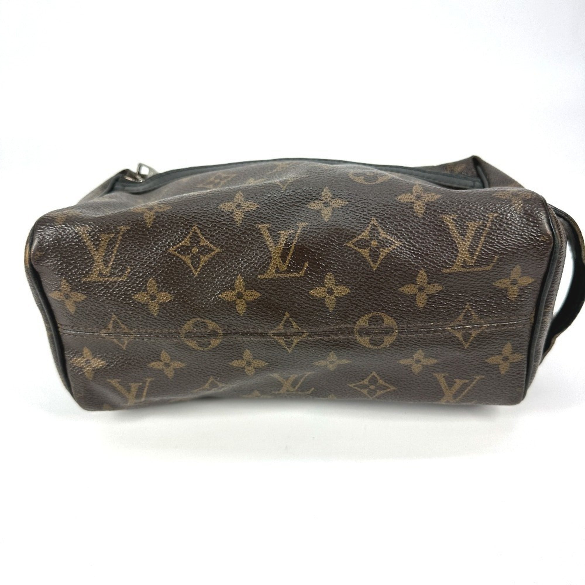Louis Vuitton Black Brown Monogram Canvas Clutch Bag Pouch (Pre-Owned)