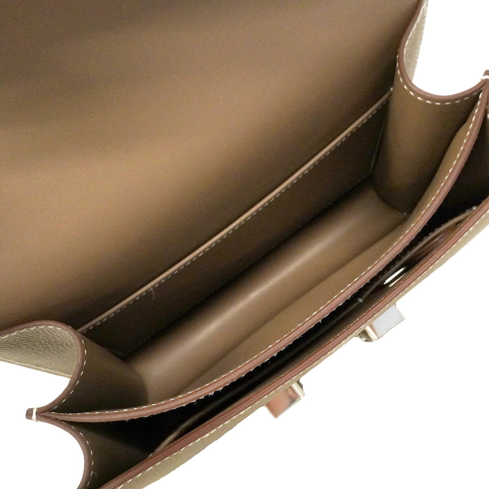 Hermes Etoupe Gray Epsom Leather Leather Shoulder Bag (Pre-Owned)