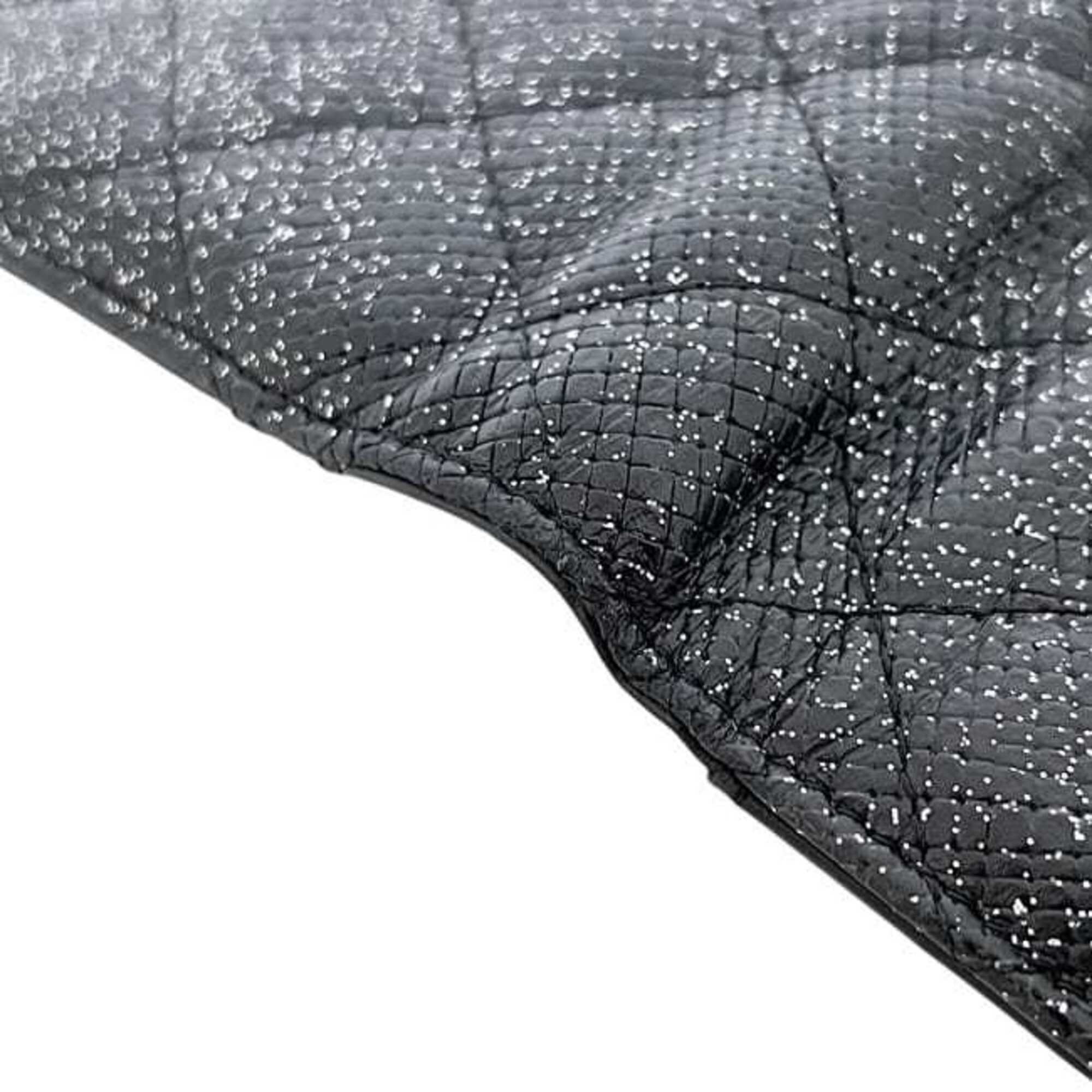 Chanel Black Grained Calfskin Long Wallet (Bi-Fold) (Pre-Owned)