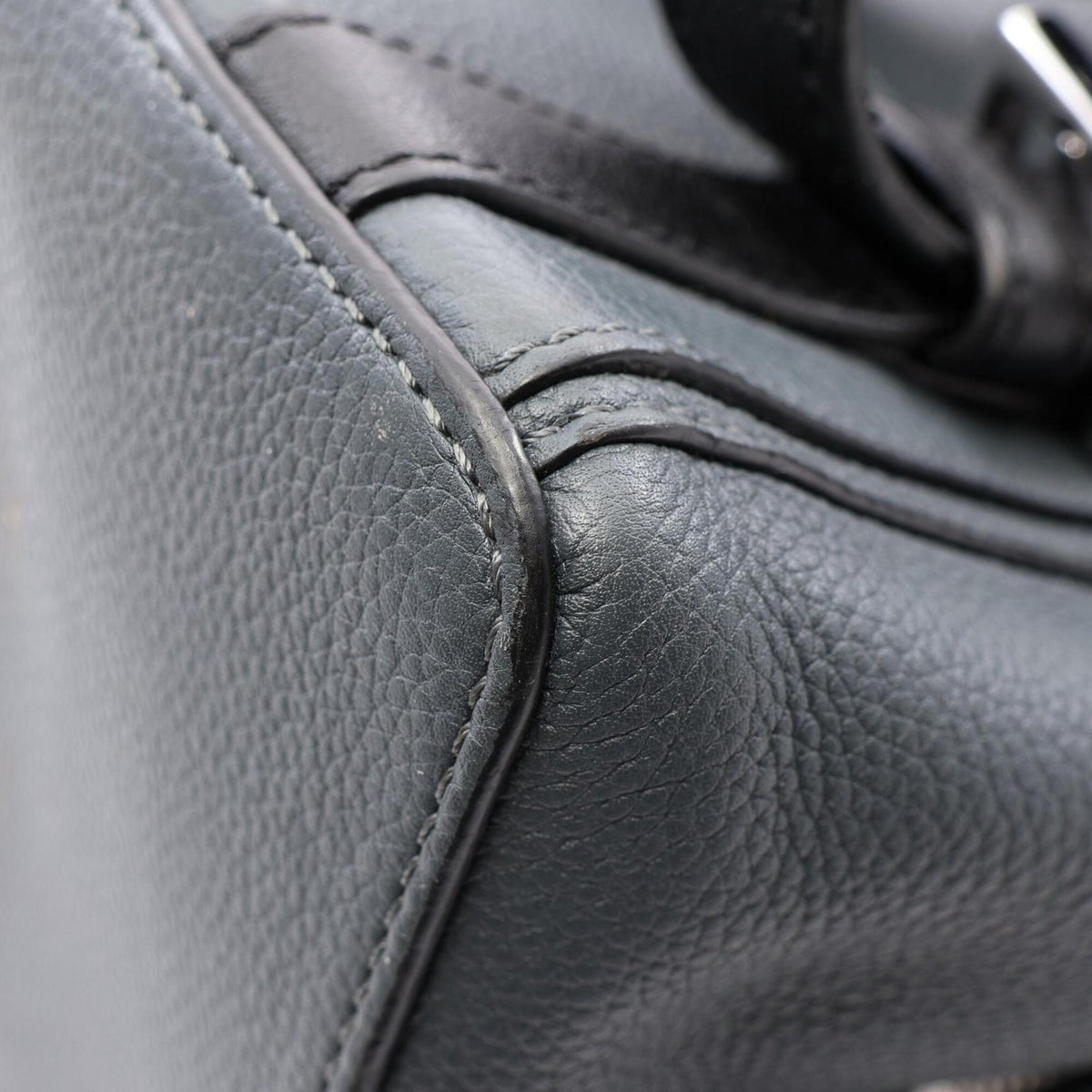 Loewe Black Blue Gray Leather Backpack Handbag (Pre-Owned)