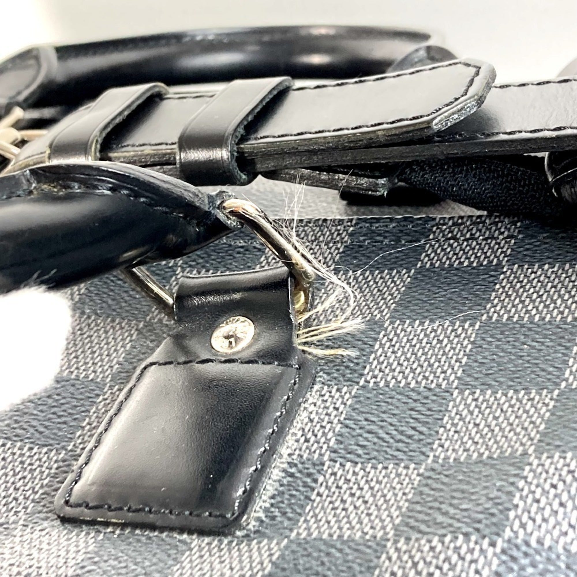 Louis Vuitton Black Damier Graphite Boston Bag Handbag (Pre-Owned)