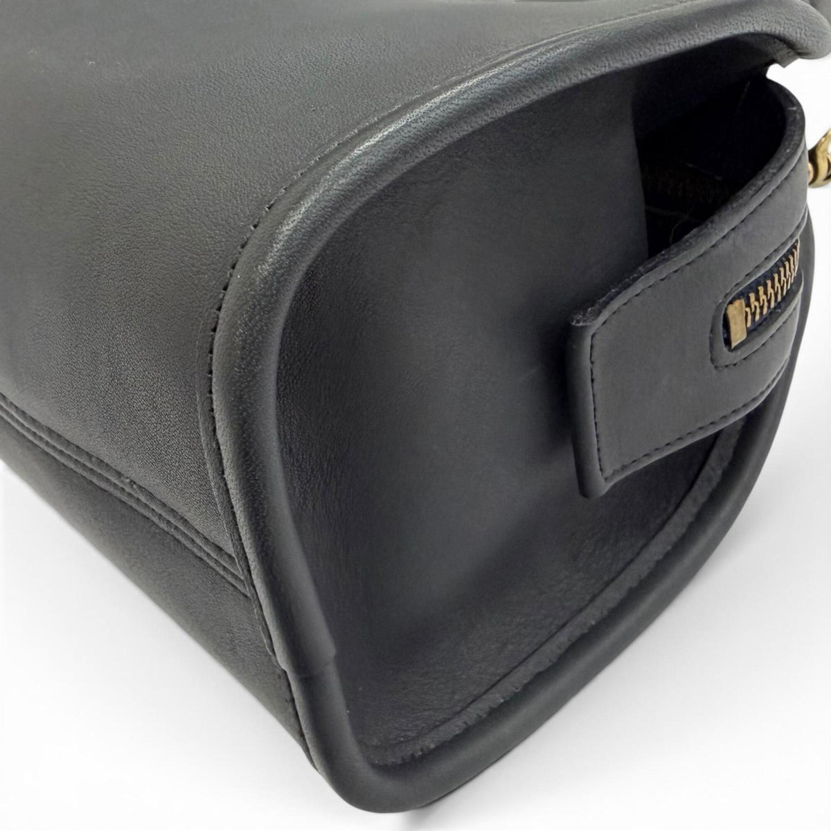 Coach Black Leather Handbag Shoulder Bag (Pre-Owned)