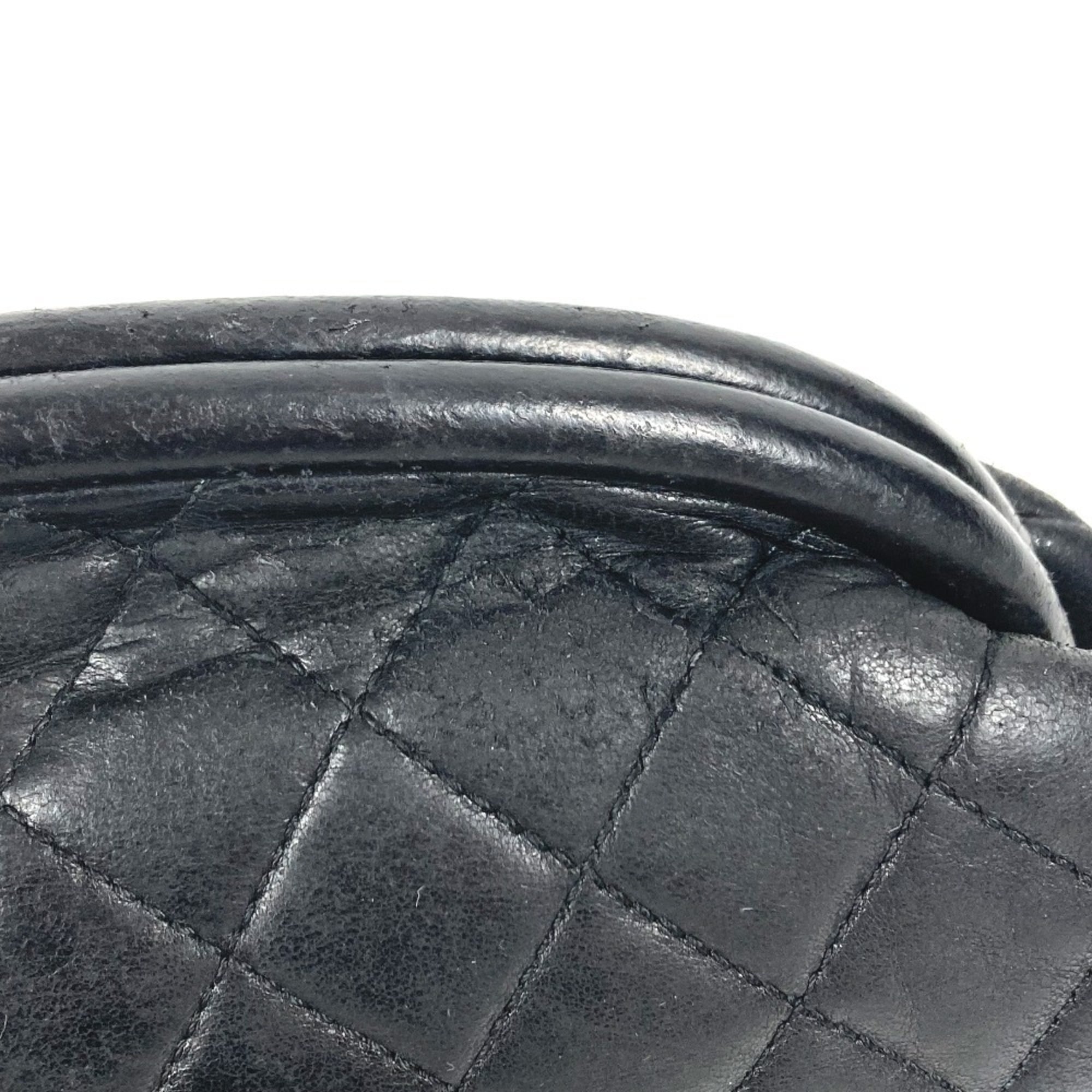 Chanel Black Leather Clutch Bag Pouch (Pre-Owned)