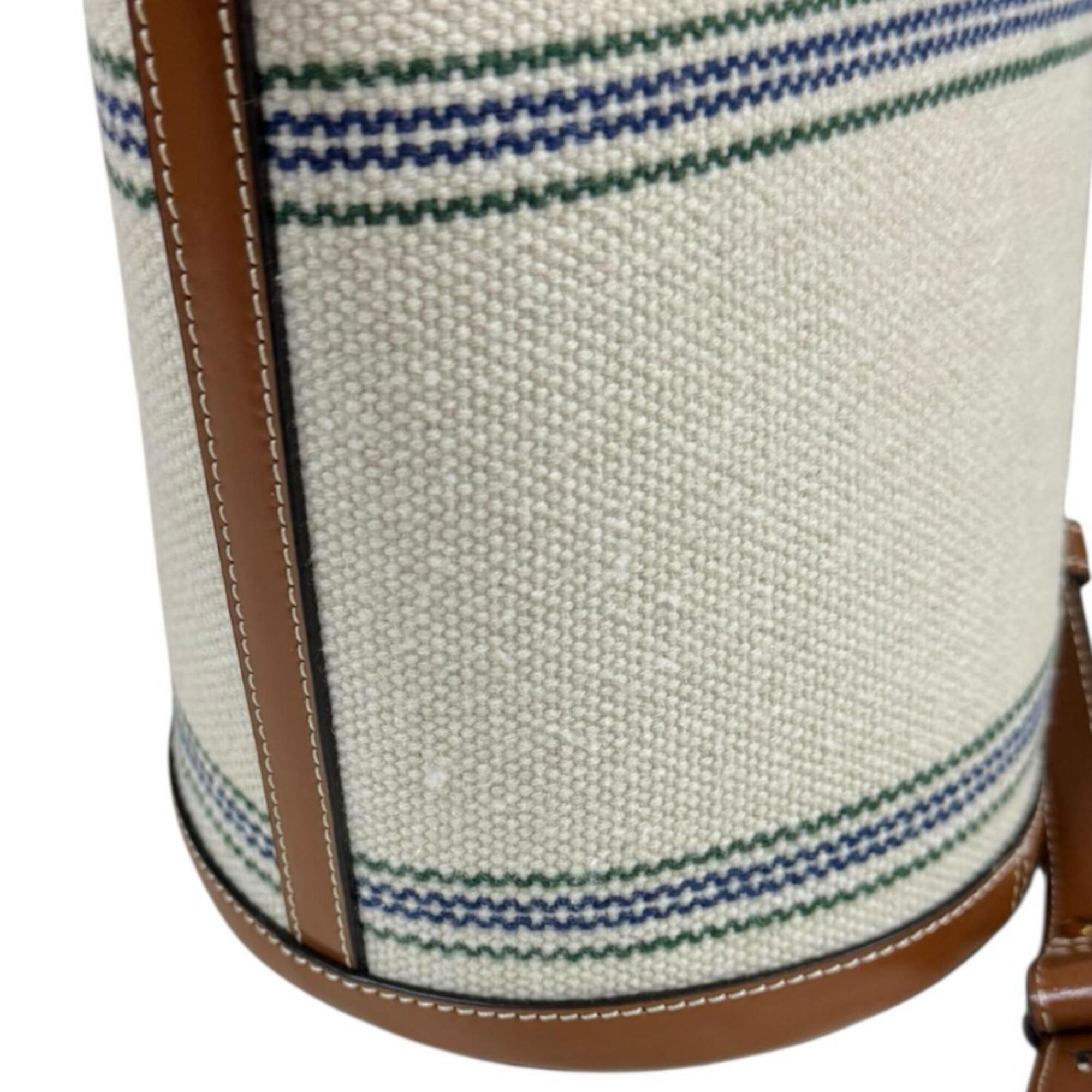 Marni Brown Canvas Leather Shoulder Bag (Pre-Owned)