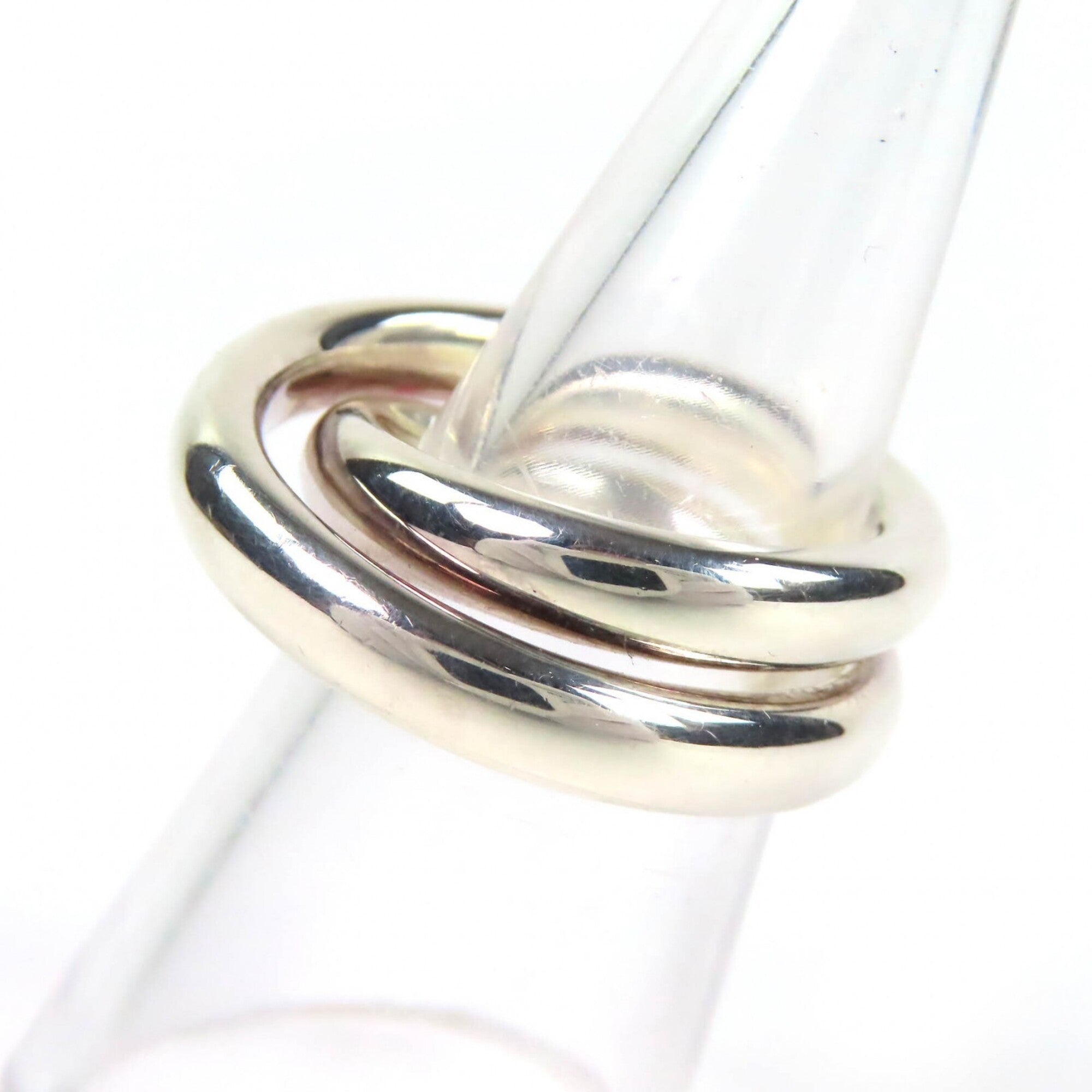 Hermes Silver Silver 925 Band Ring (Pre-Owned)