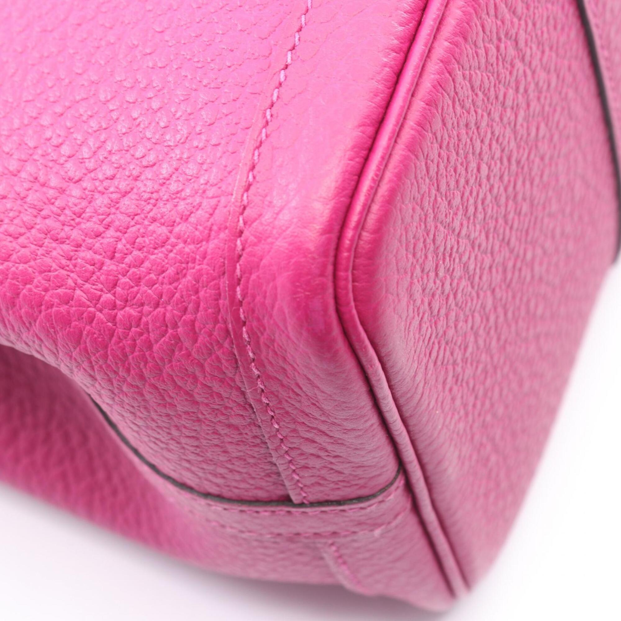Hermes Pink Rose Purple Country Leather Handbag Tote Bag (Pre-Owned)