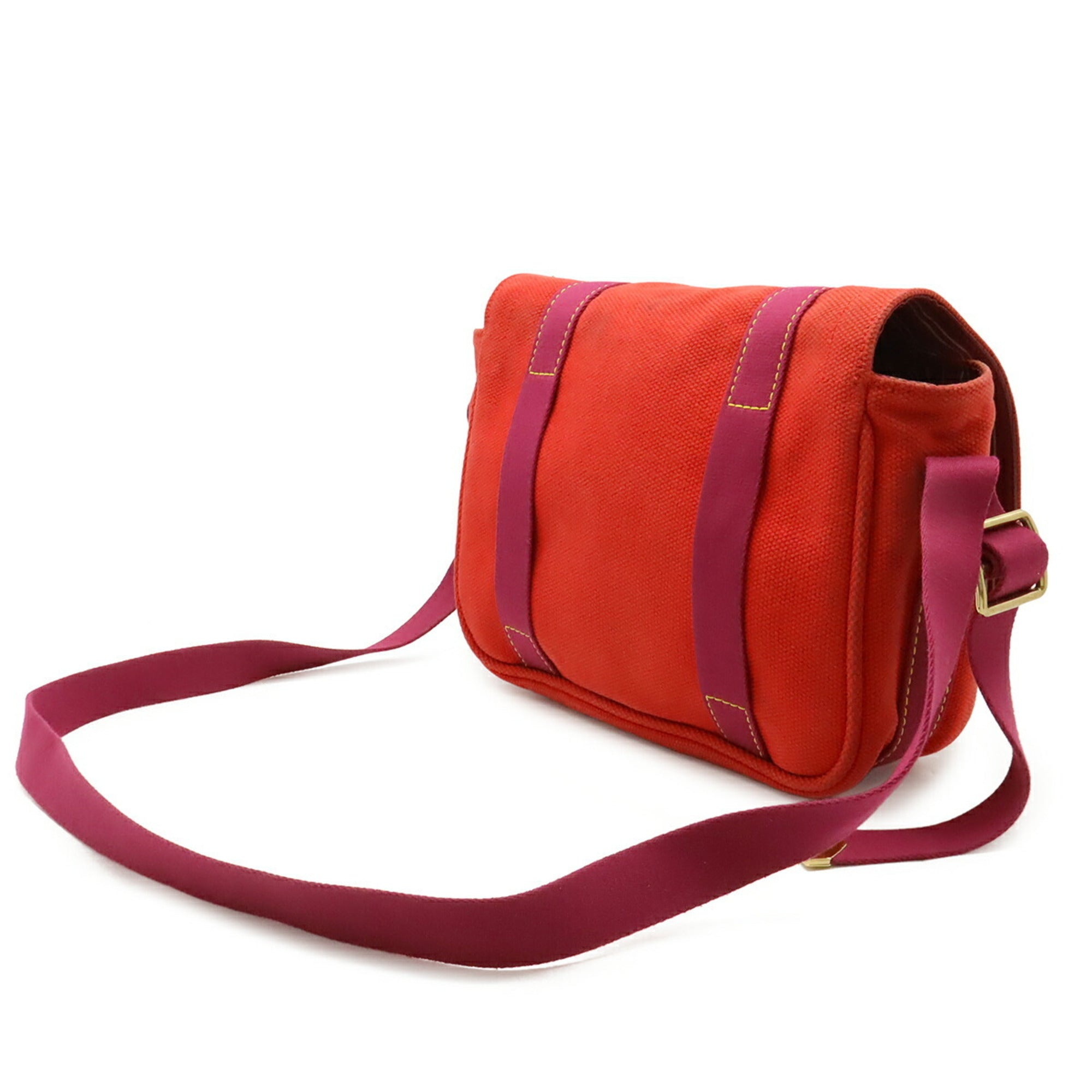 Louis Vuitton Red Color Rouge Canvas Shoulder Bag (Pre-Owned)