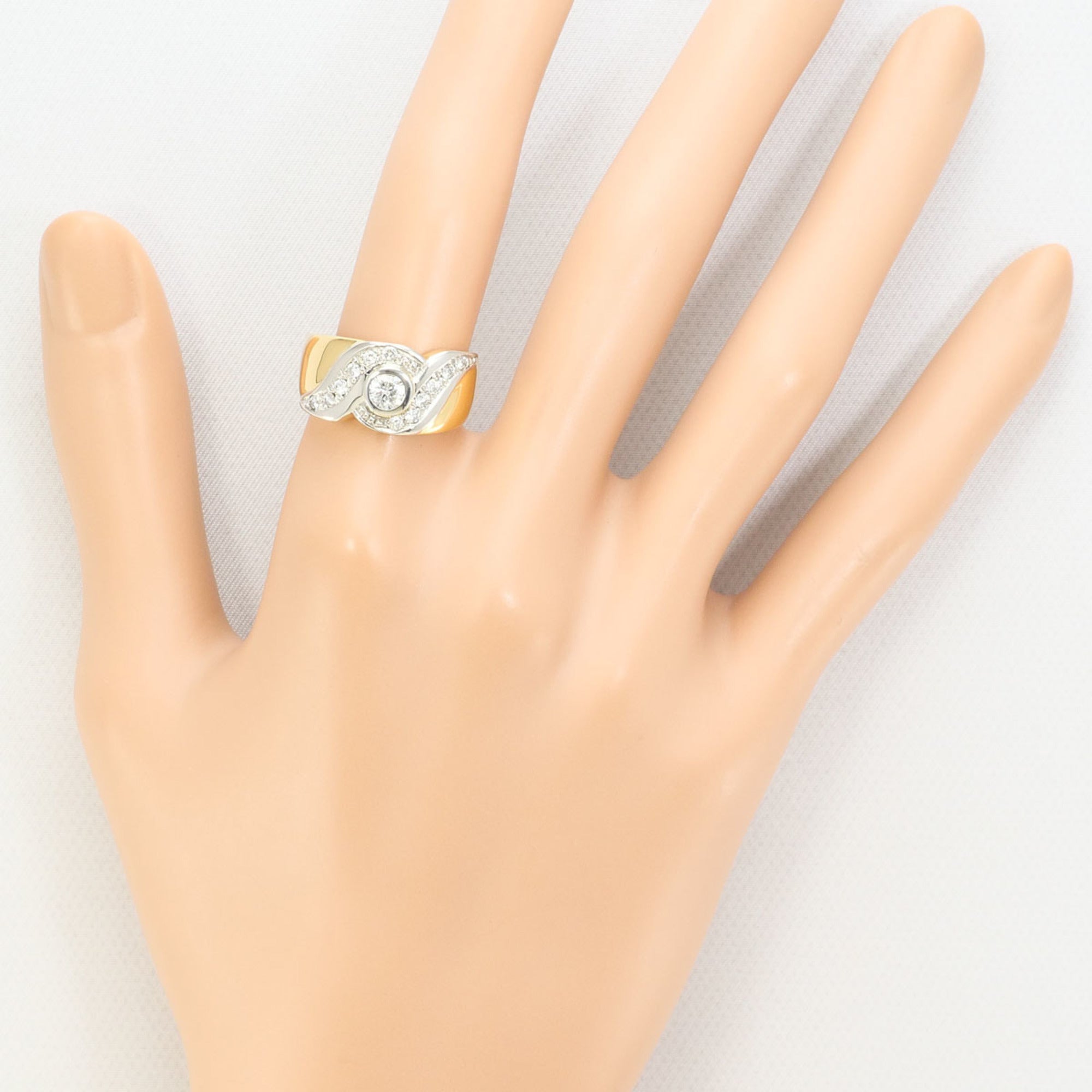 Unbranded Platinum Yellow Gold Yellow Gold (18K) Platinum 900 Band Ring (Pre-Owned)