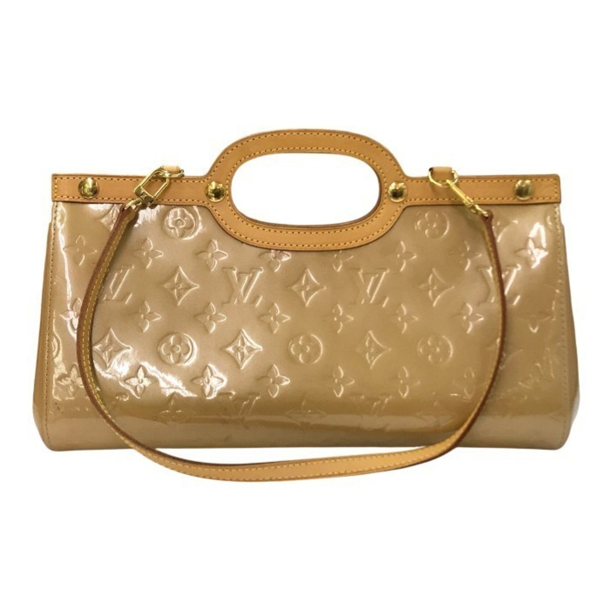 Louis Vuitton Vernis Beige Vernis Handbag (Pre-Owned)