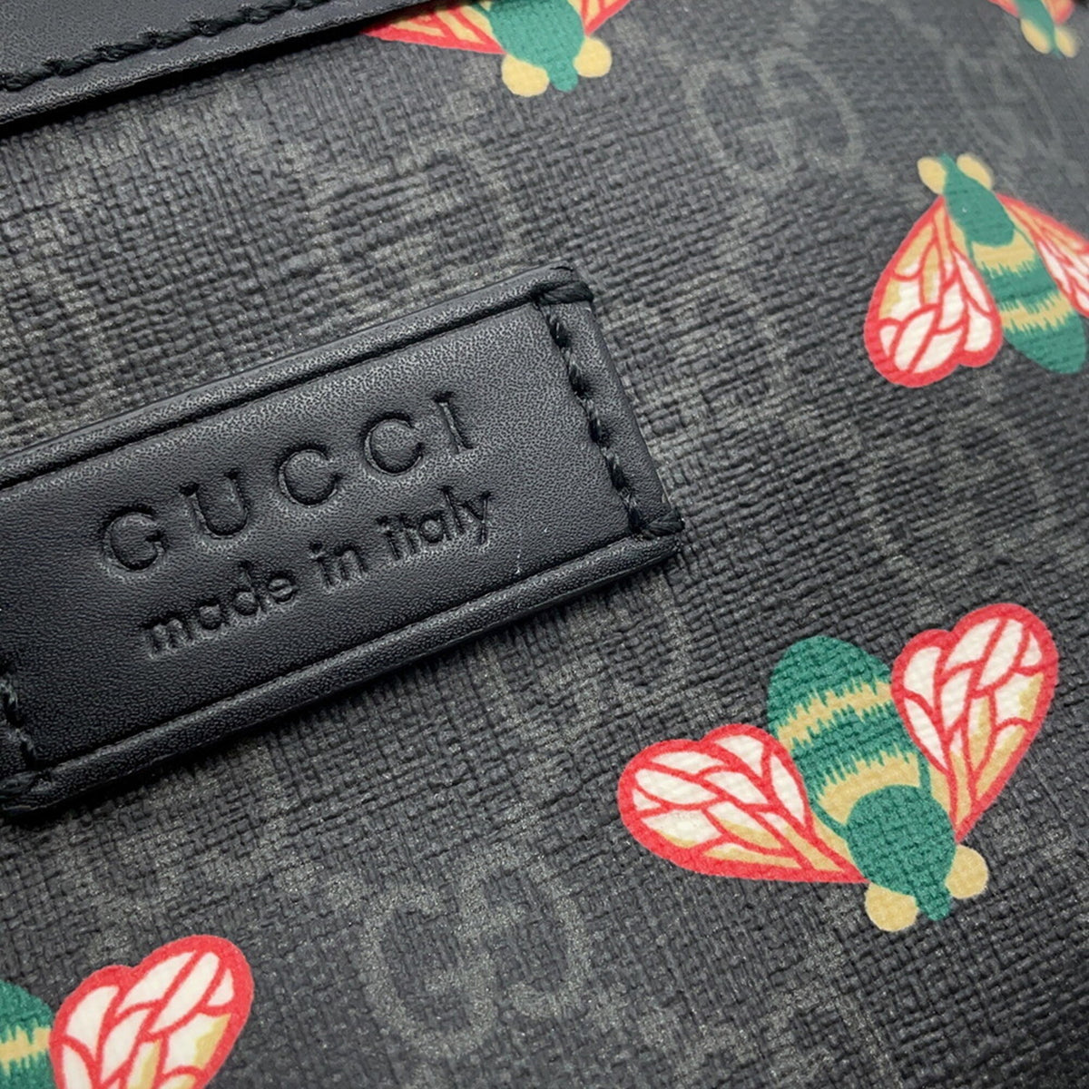 Gucci Black Gg Supreme Leather Sling Bag (Pre-Owned)