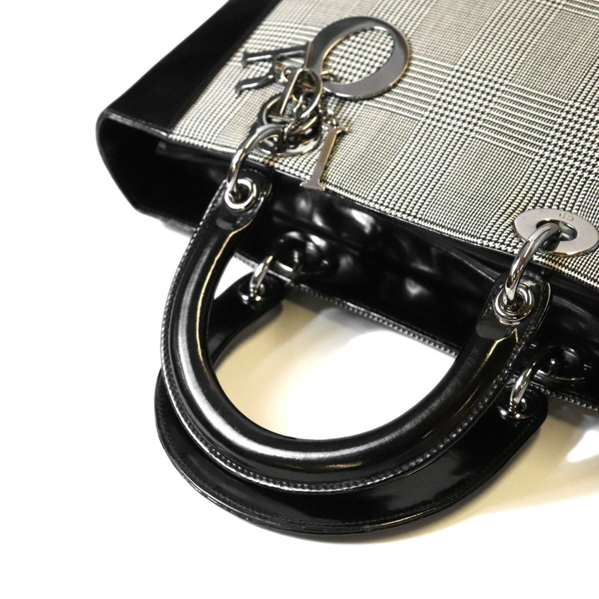 Christian Dior Black Canvas Leather Handbag (Pre-Owned)