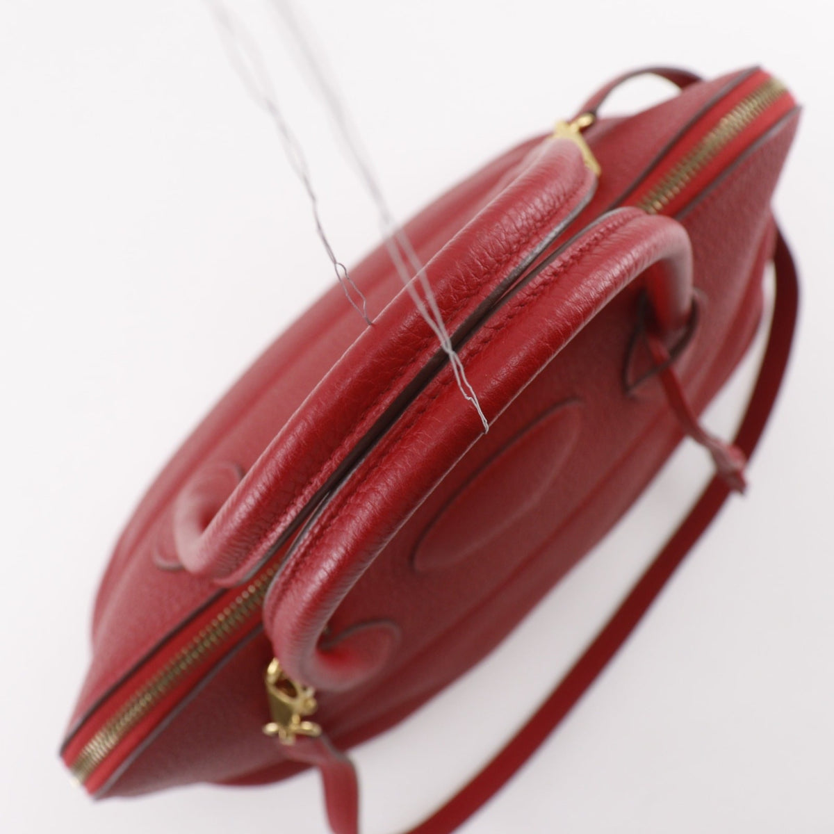 Hermes Bolide Red Color Taurillon Clemence Leather Handbag (Pre-Owned)