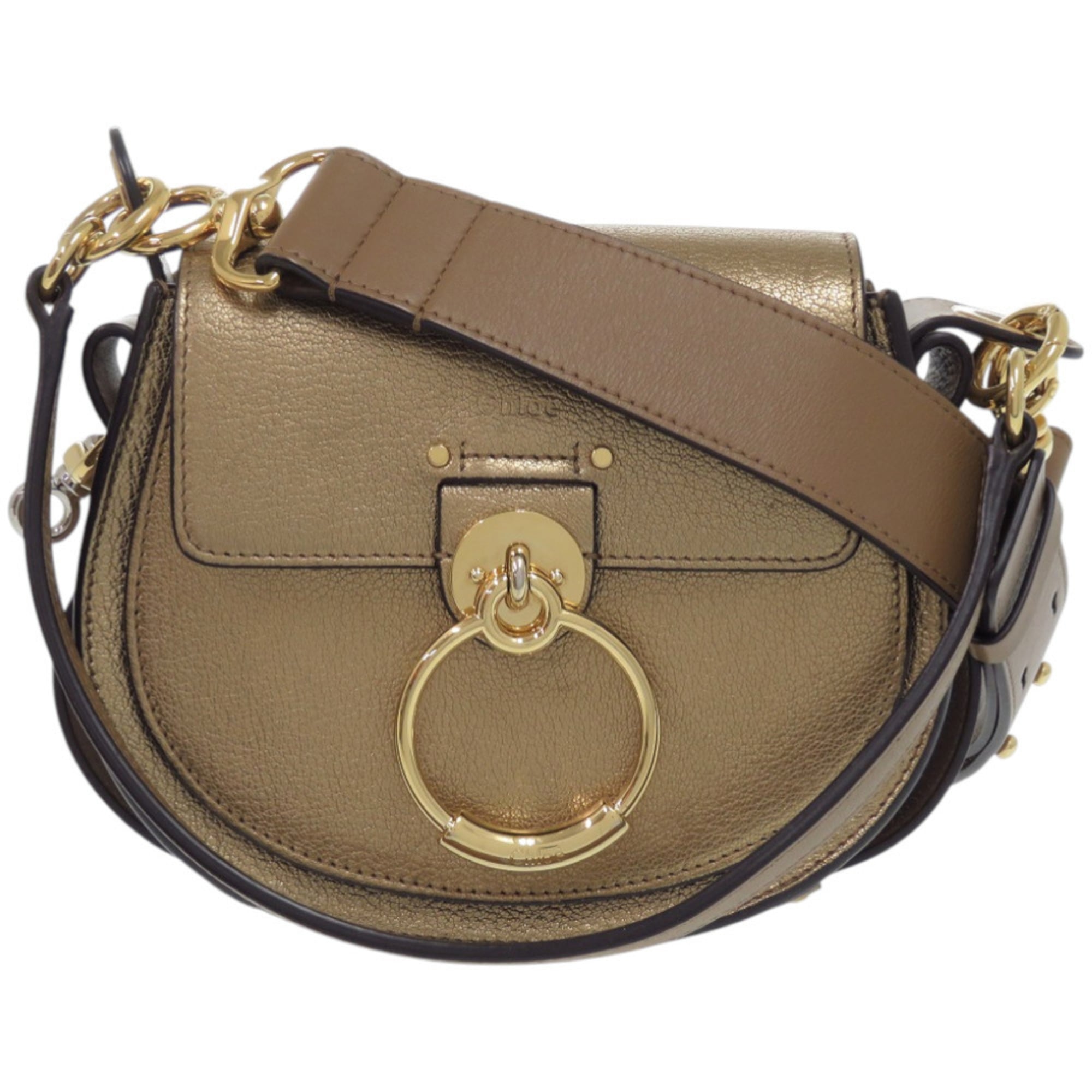 Chloé Gold Leather Shoulder Bag (Pre-Owned)