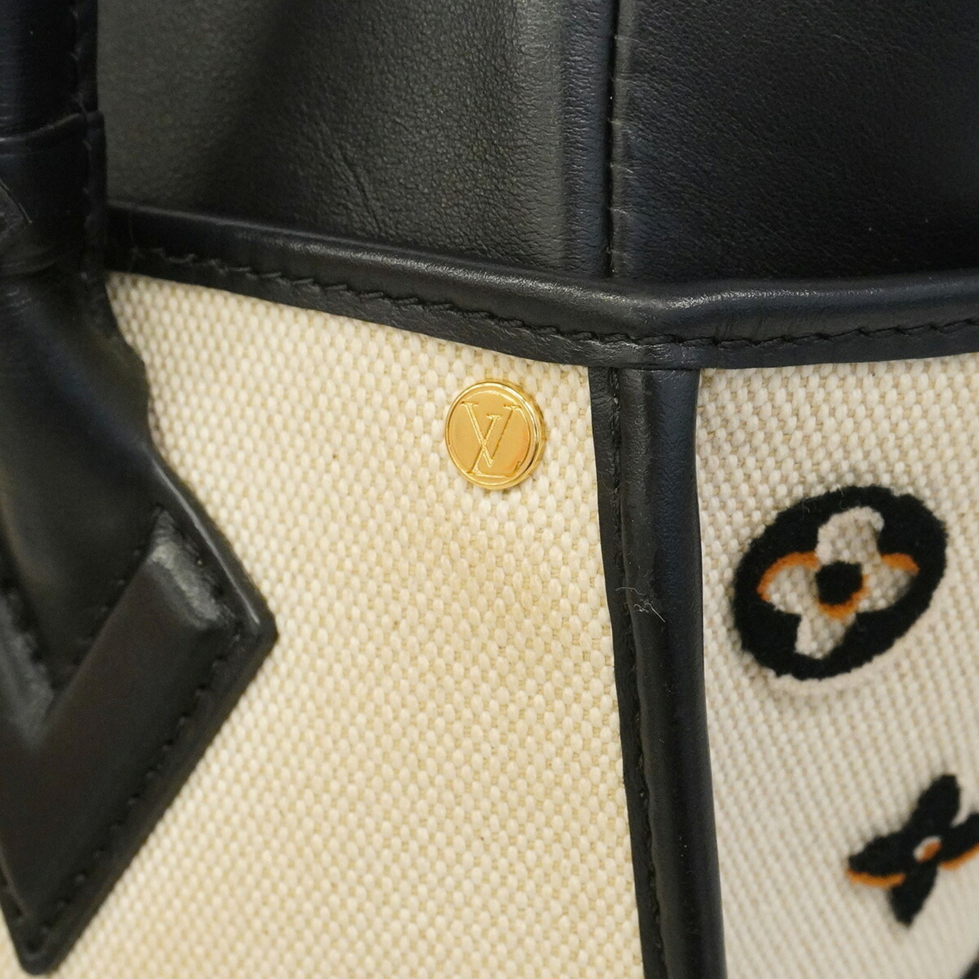Louis Vuitton Black Off-White Handbag (Pre-Owned)