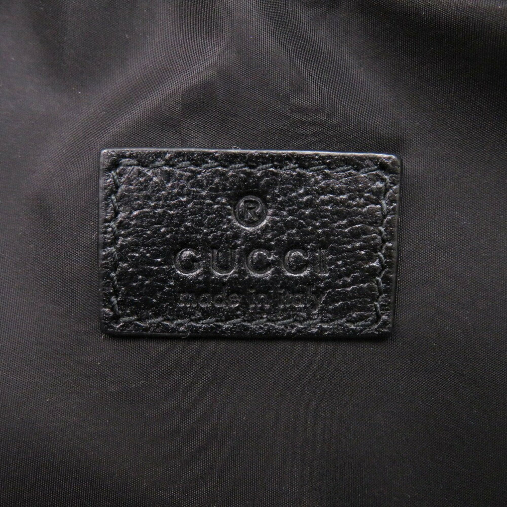 Gucci Black Gg Crystal Leather Shoulder Bag (Pre-Owned)