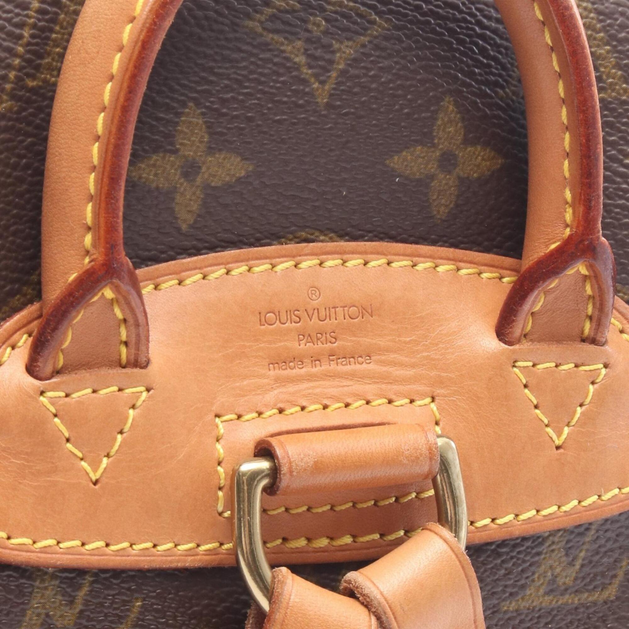 Louis Vuitton Brown Monogram Coated Canvas Leather Monogram Backpack Handbag (Pre-Owned)
