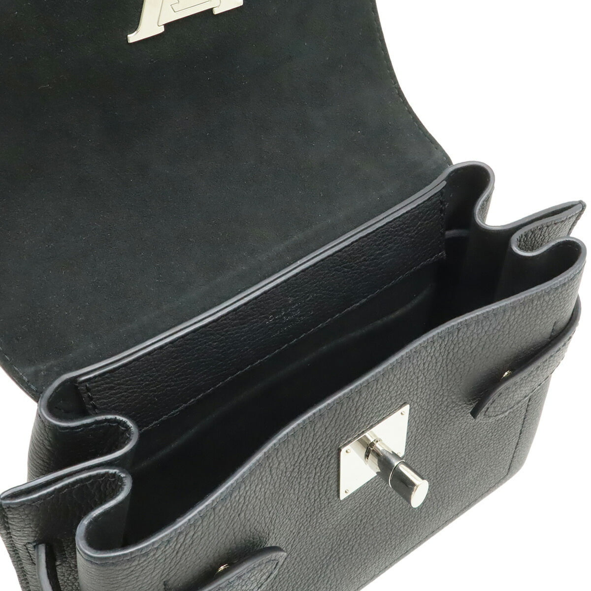 Louis Vuitton Black Noir Leather Handbag Shoulder Bag (Pre-Owned)