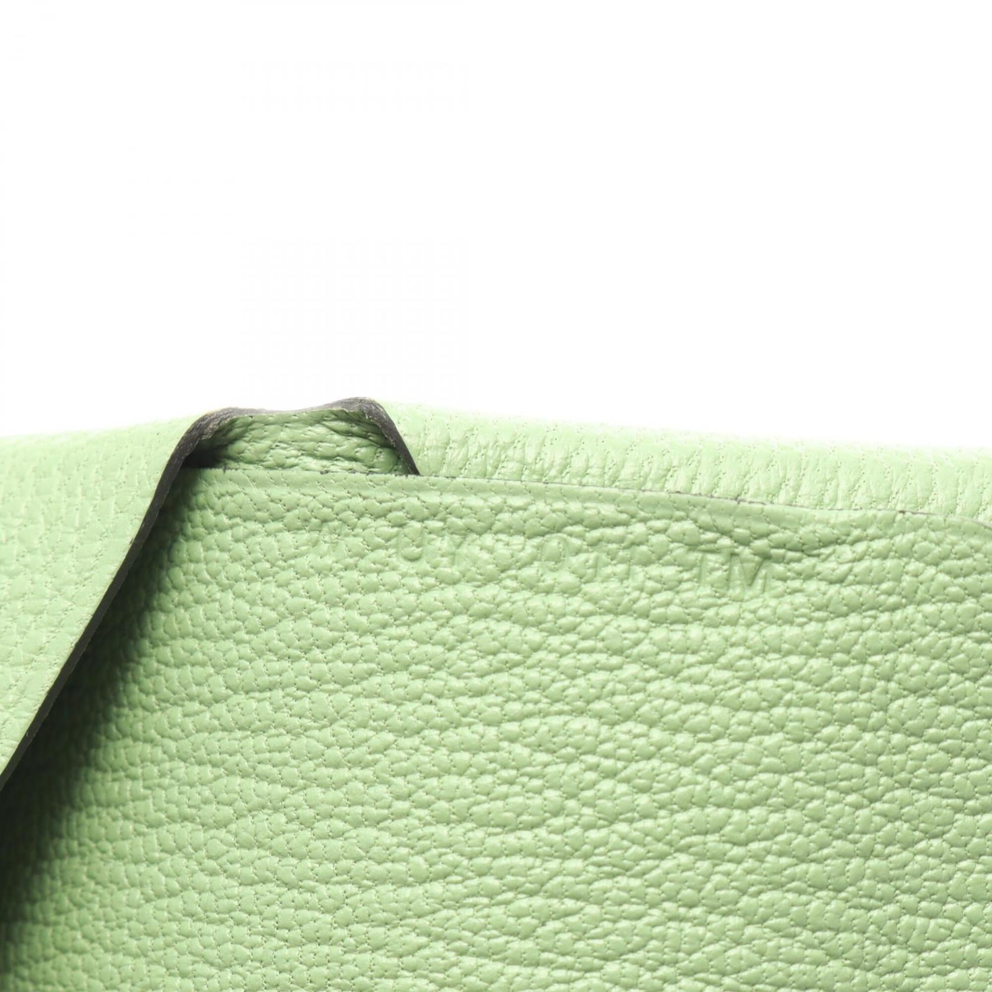 Hermes Green Chevre Leather Coin Purse/Coin Case (Pre-Owned)