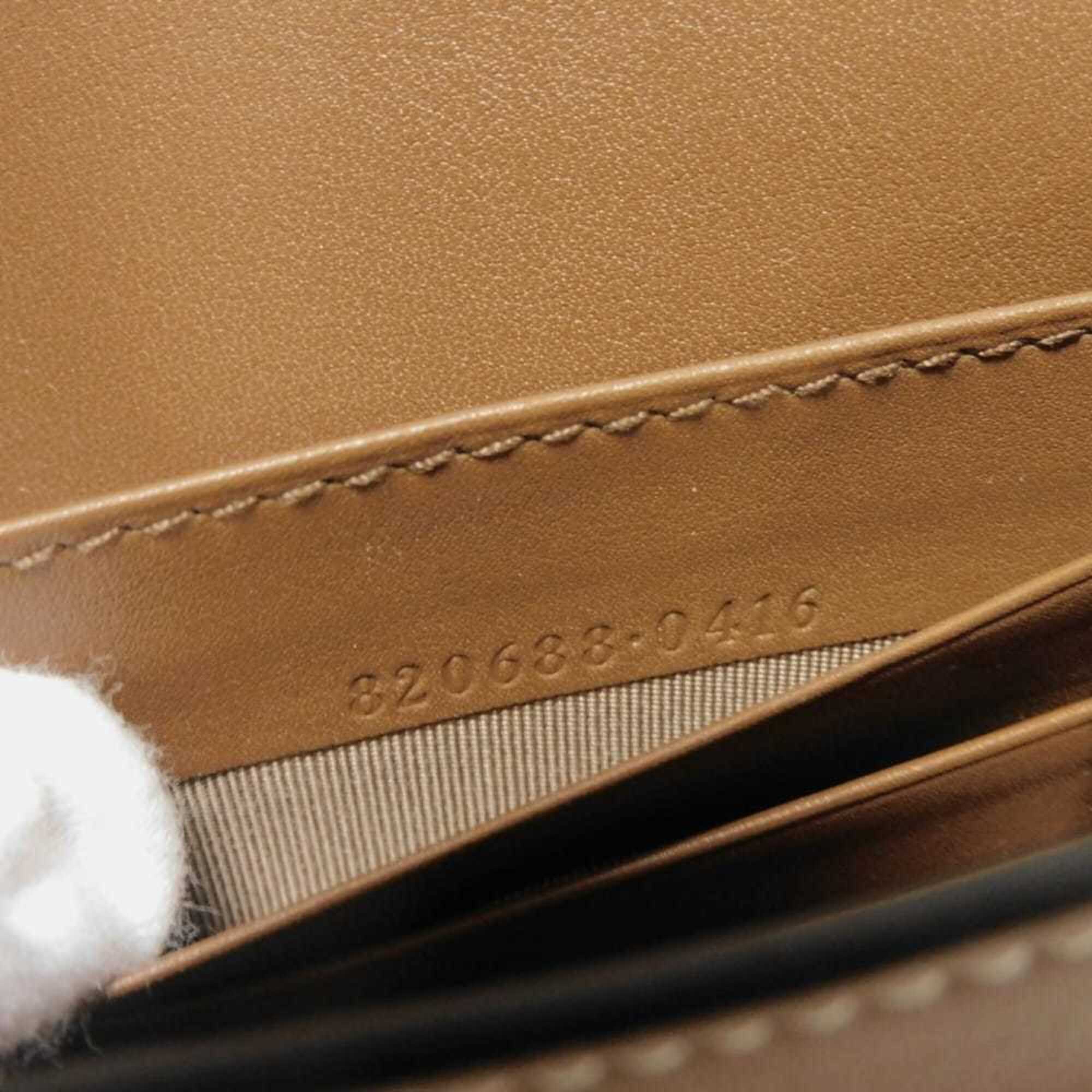 Gucci Beige Gg Supreme Leather Shoulder Bag (Pre-Owned)