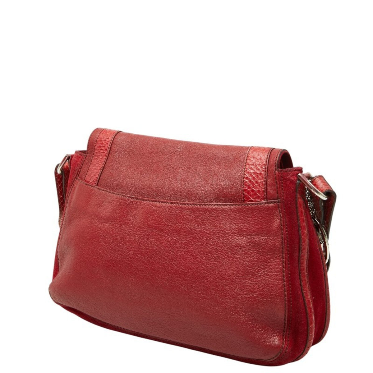 Cartier Marcello Red Color Leather Shoulder Bag (Pre-Owned)