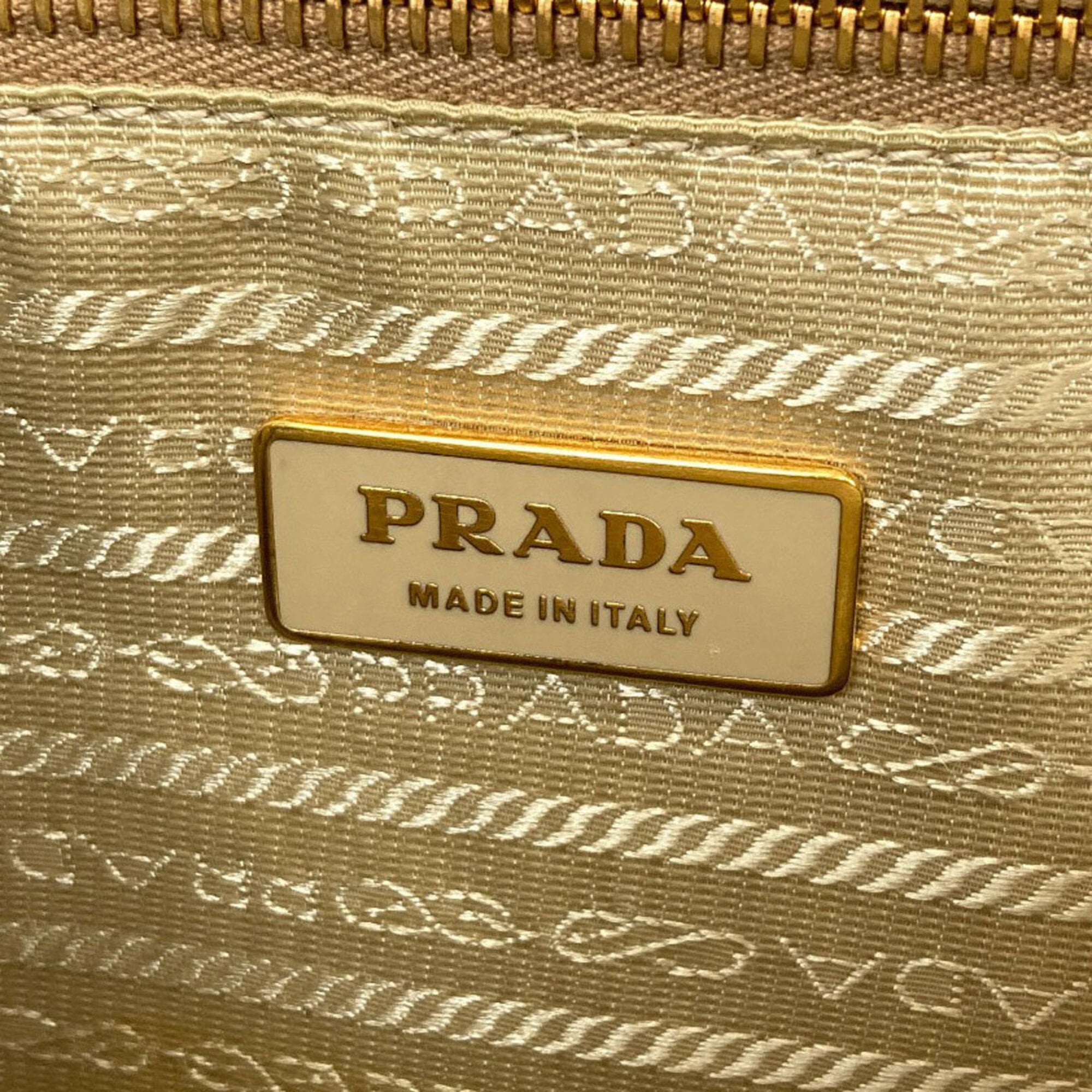 Prada Brown Saffiano Triangle Handbag (Pre-Owned)