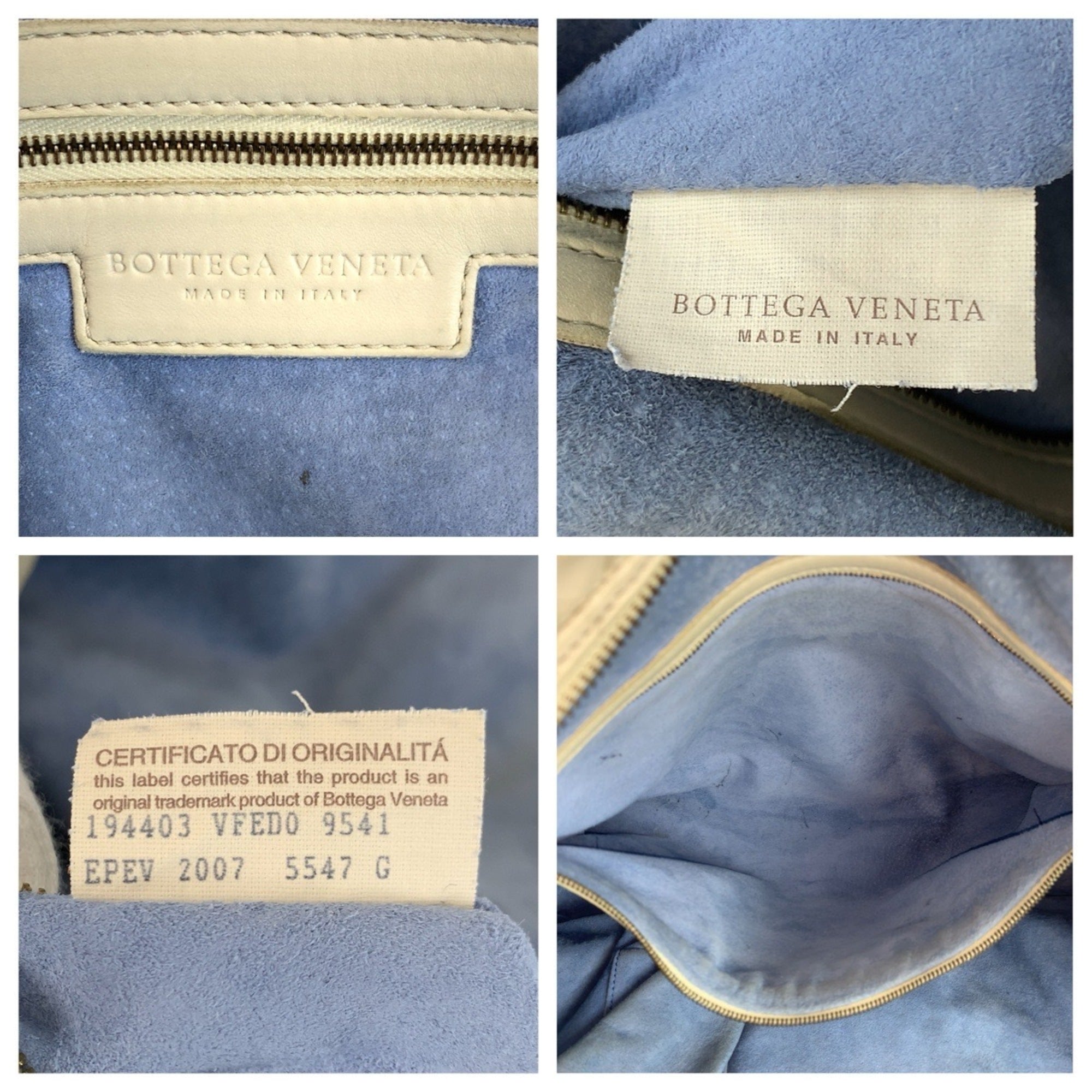 Bottega Veneta Ivory Intrecciato Handbag Shoulder Bag (Pre-Owned)