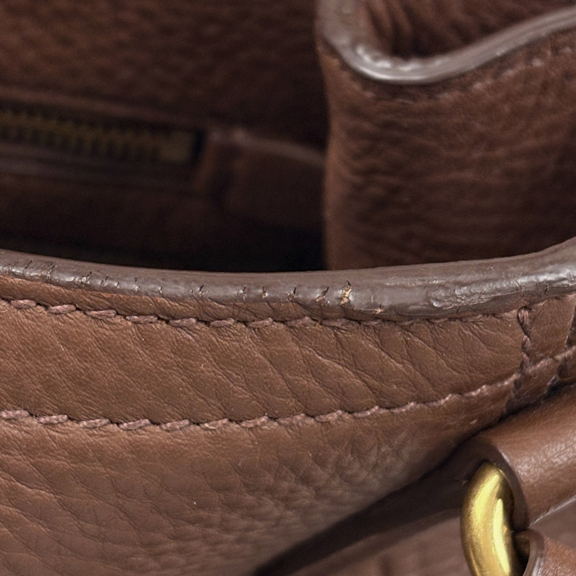 Prada Brown Leather Tote Bag (Pre-Owned)