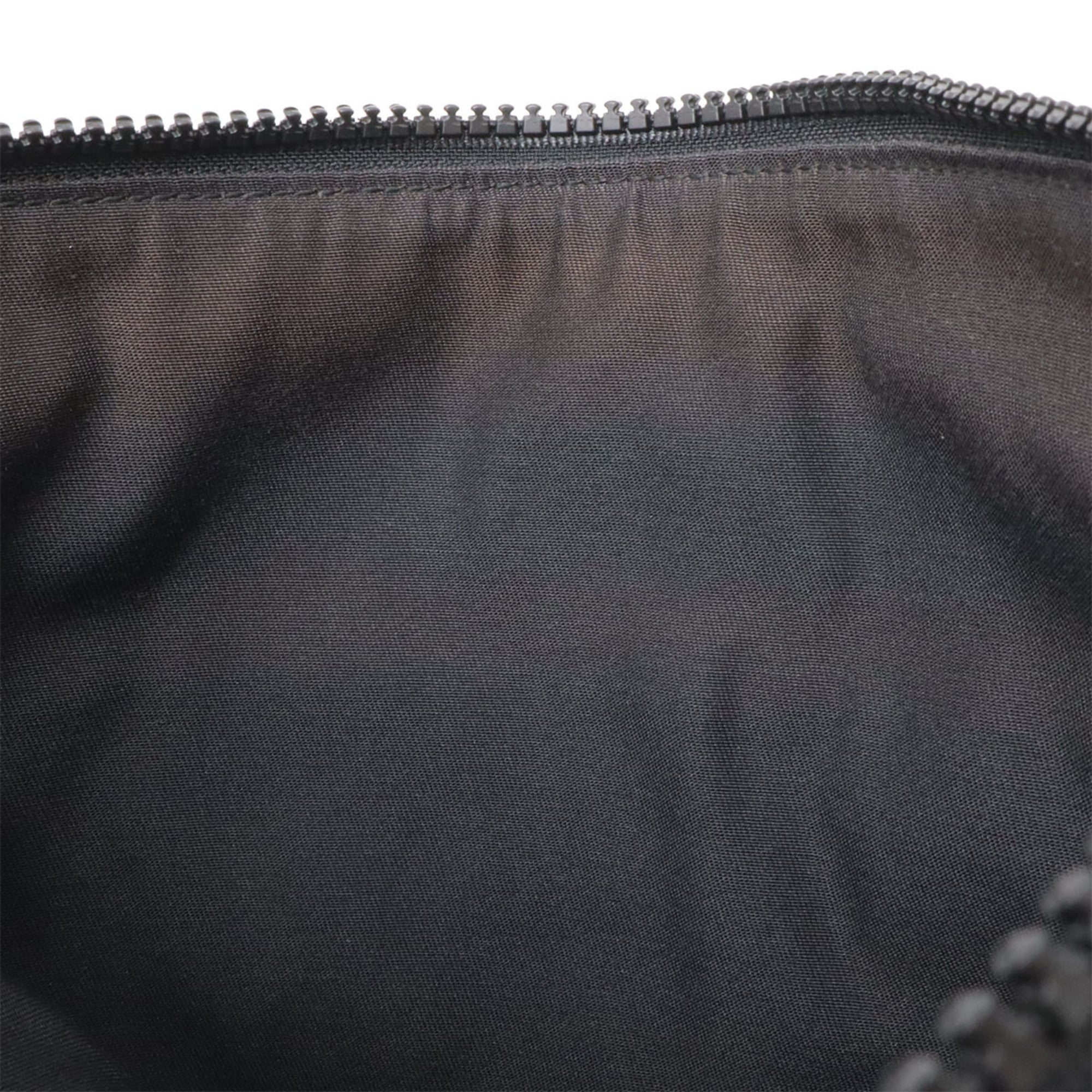 Gucci Black Gray Nylon Leather Shoulder Bag (Pre-Owned)
