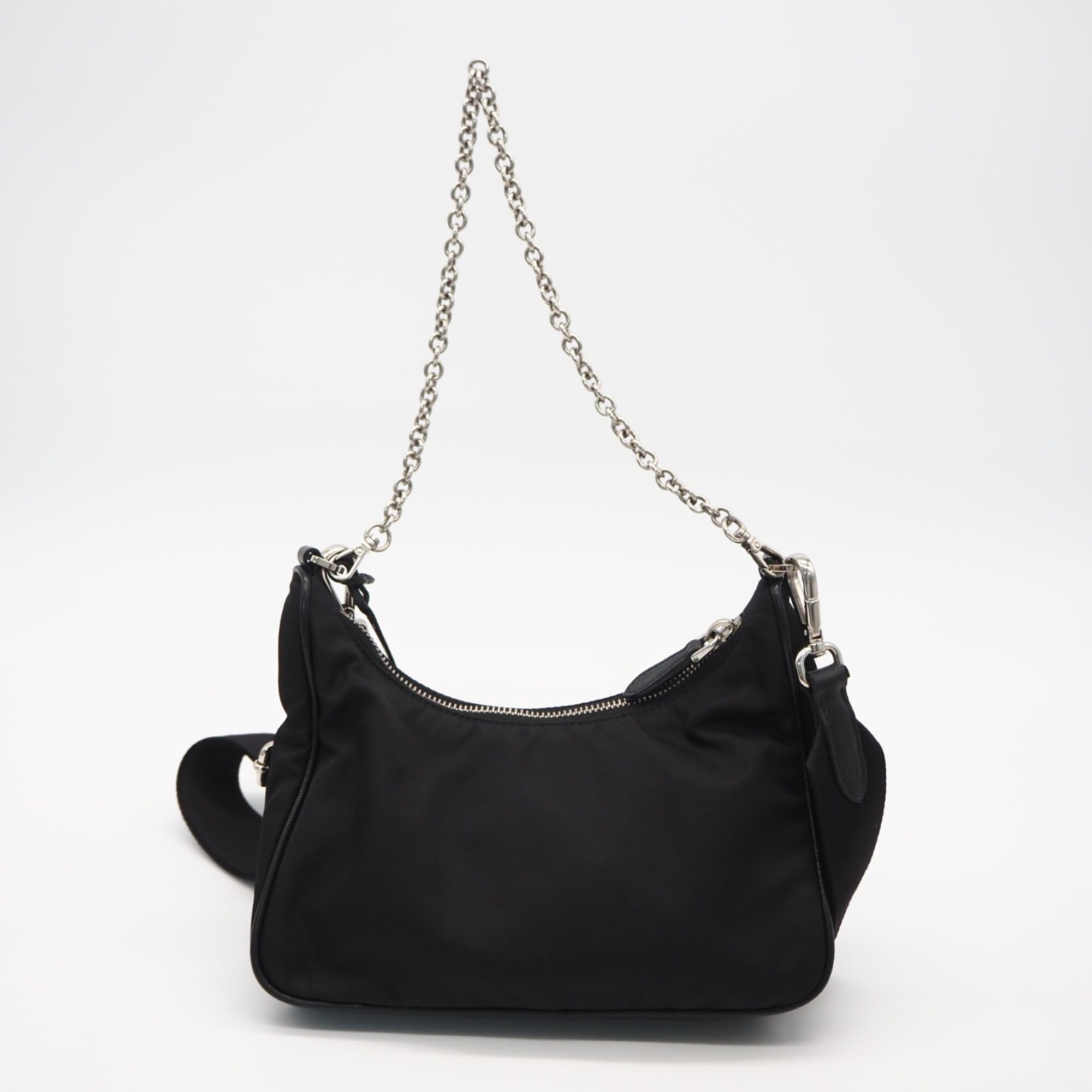 Prada Black Nylon Pouch Shoulder Bag (Pre-Owned)