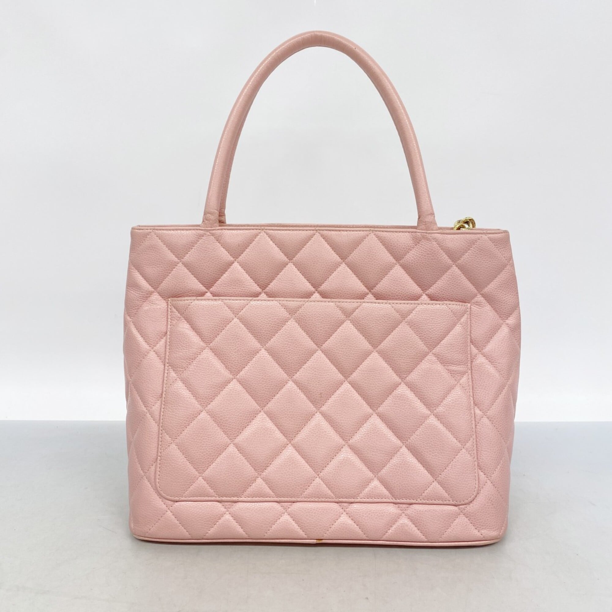 Chanel Pink Grained Calfskin Tote Bag (Pre-Owned)