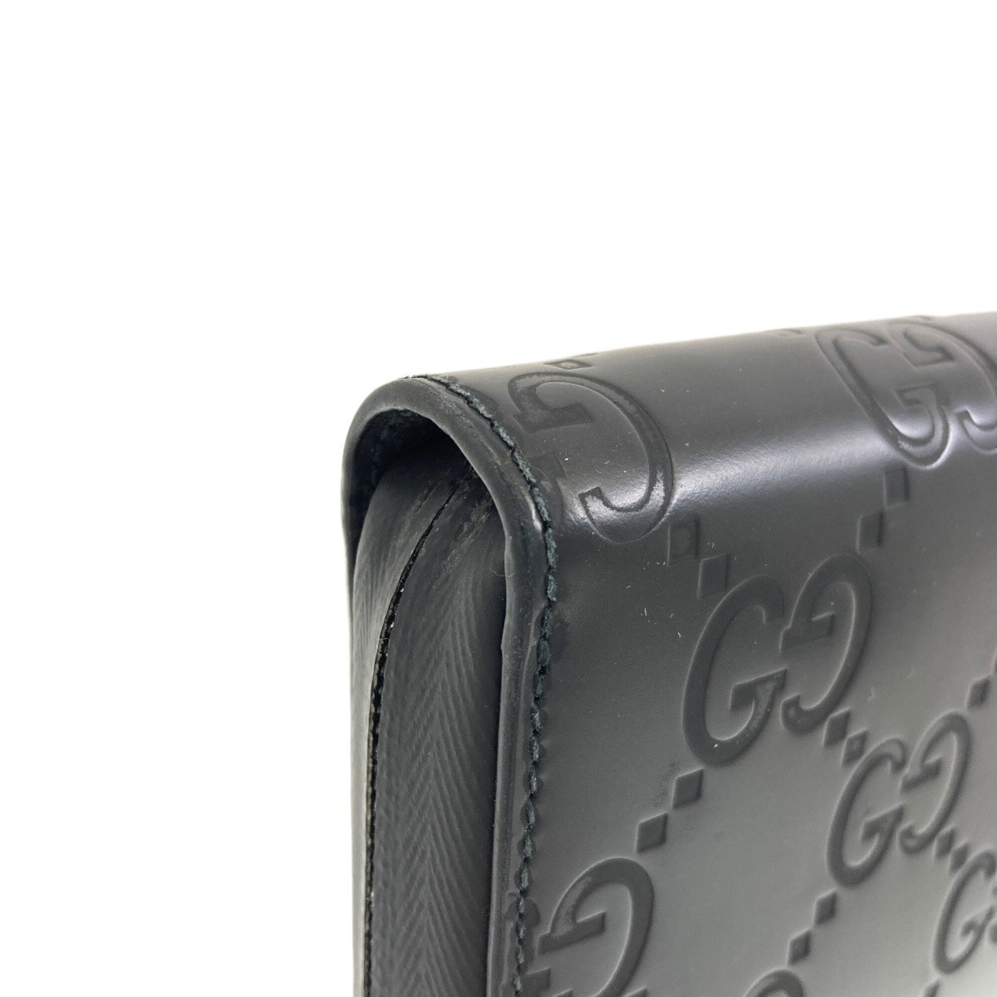 Gucci Black Rubber Long Wallet (Bi-Fold) (Pre-Owned)