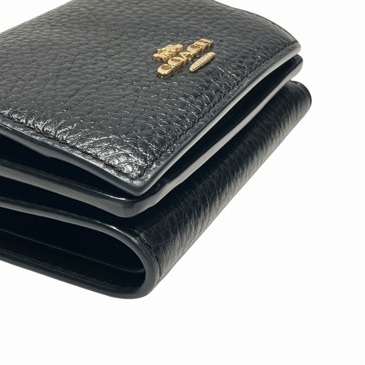 Coach Black Leather Wallet (Tri-Fold) (Pre-Owned)
