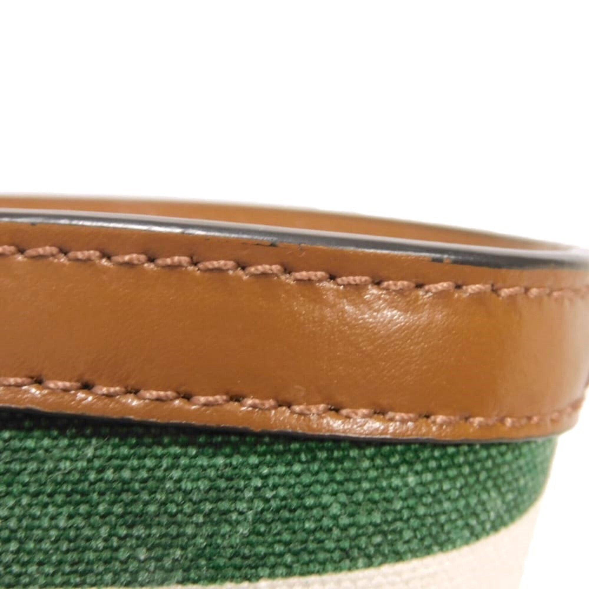 Marni Green Cotton Canvas Basket Handbag (Pre-Owned)