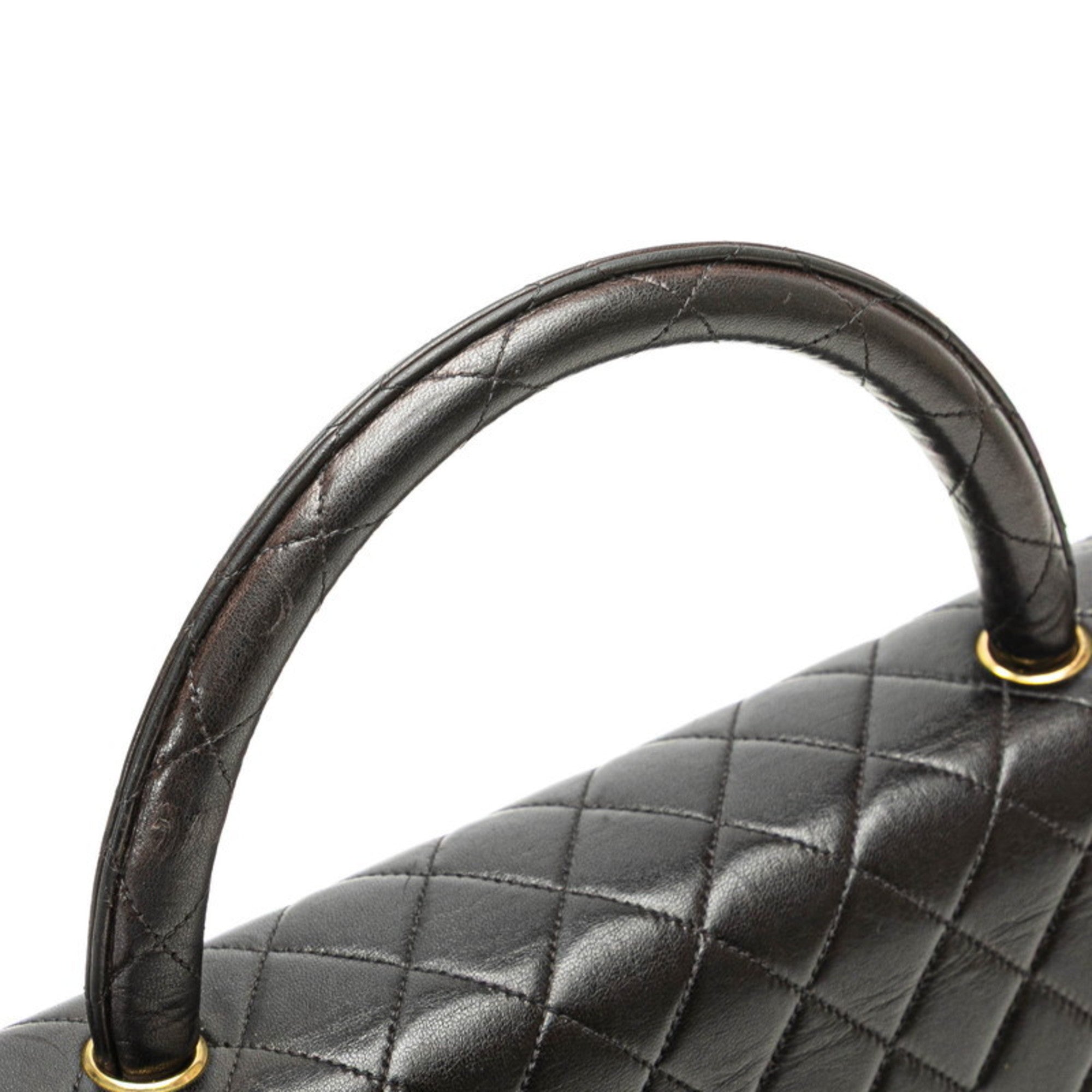 Chanel Black Leather Handbag (Pre-Owned)