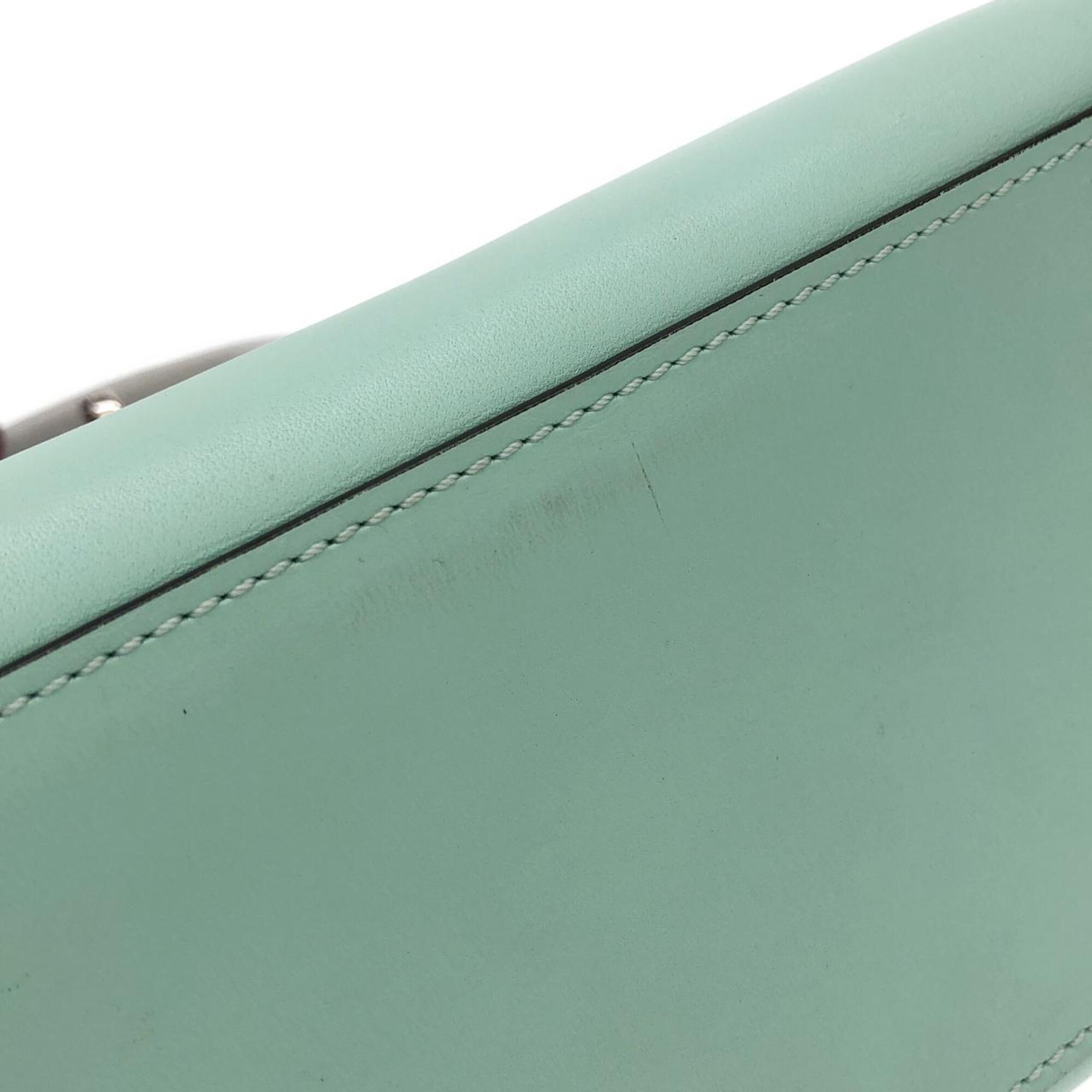 Louis Vuitton Green Silver Leather Handbag (Pre-Owned)
