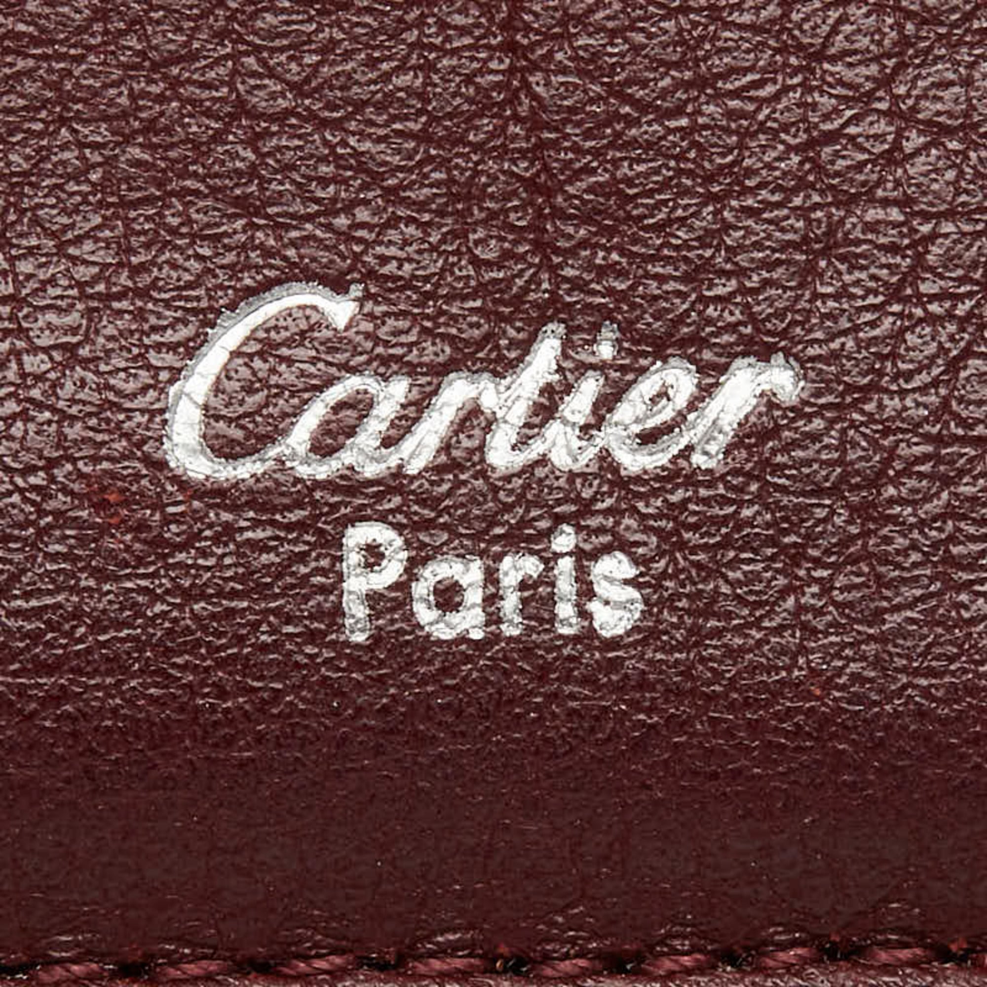 Cartier Must Black Leather Wallet (Bi-Fold) (Pre-Owned)