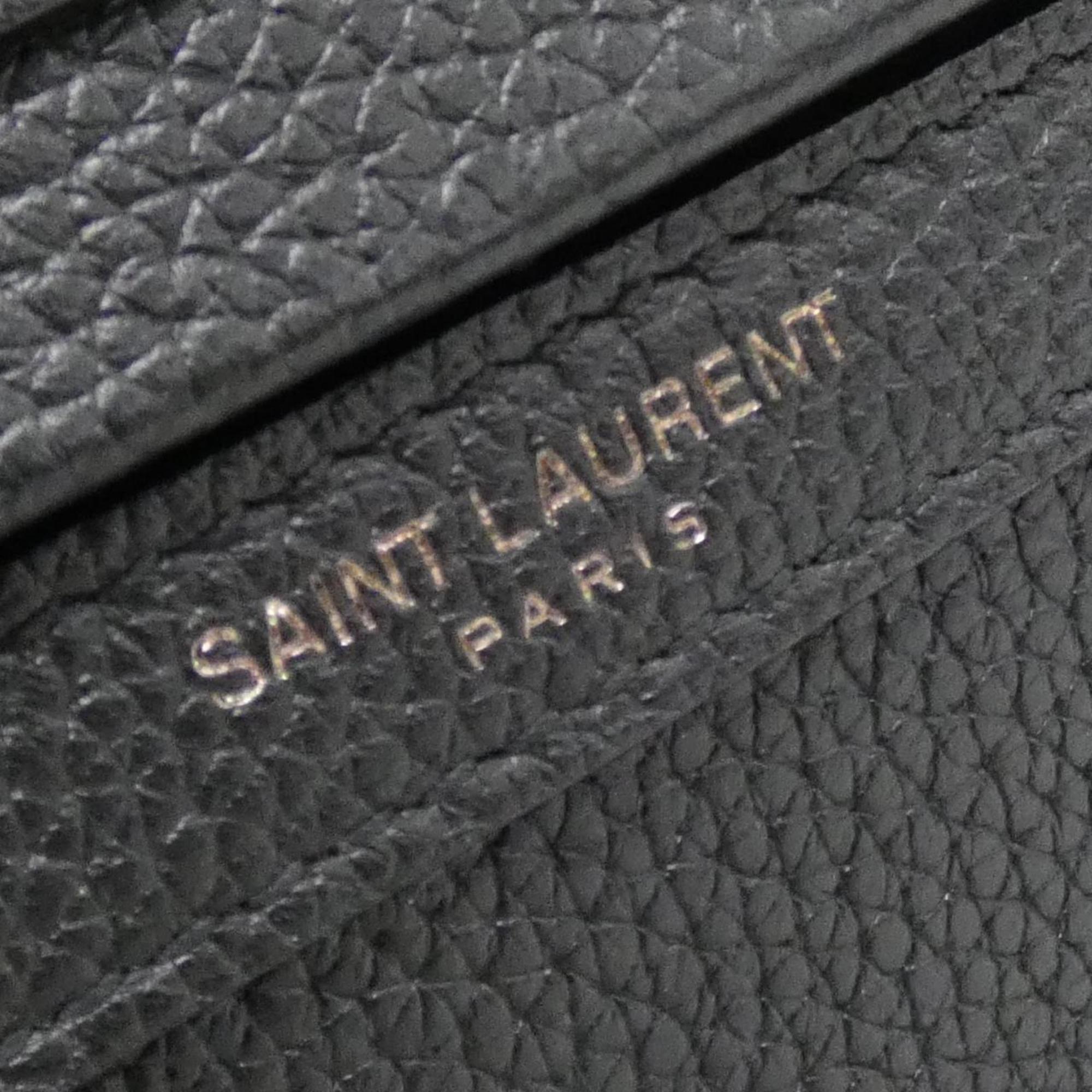 Saint Laurent Black Leather Shoulder Bag (Pre-Owned)