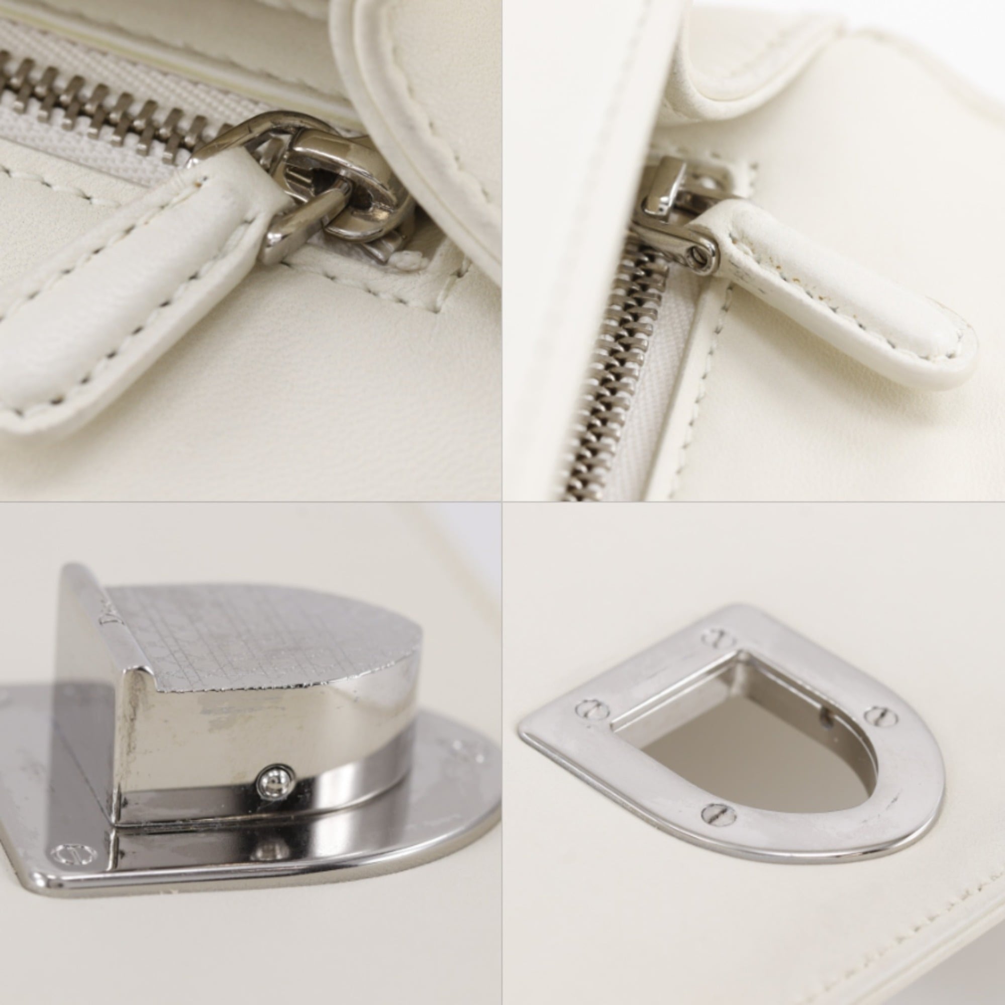 Christian Dior White Leather Shoulder Bag (Pre-Owned)