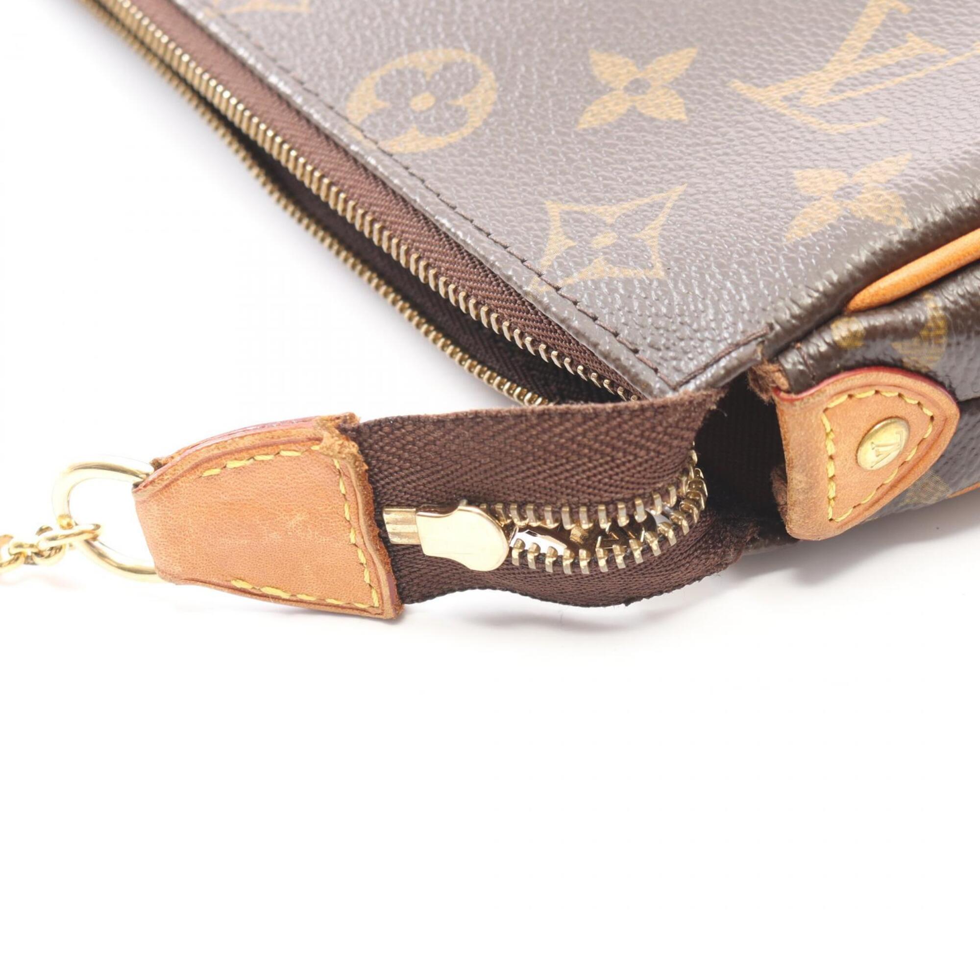 Louis Vuitton Brown Pvc Coated Canvas Leather Handbag Shoulder Bag (Pre-Owned)