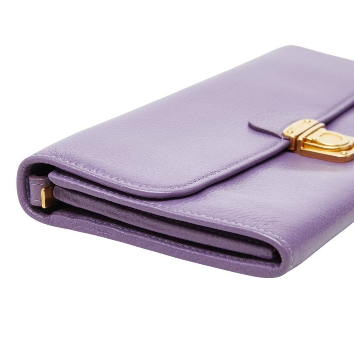 Salvatore Ferragamo Purple Leather Coin Purse/Coin Case (Pre-Owned)