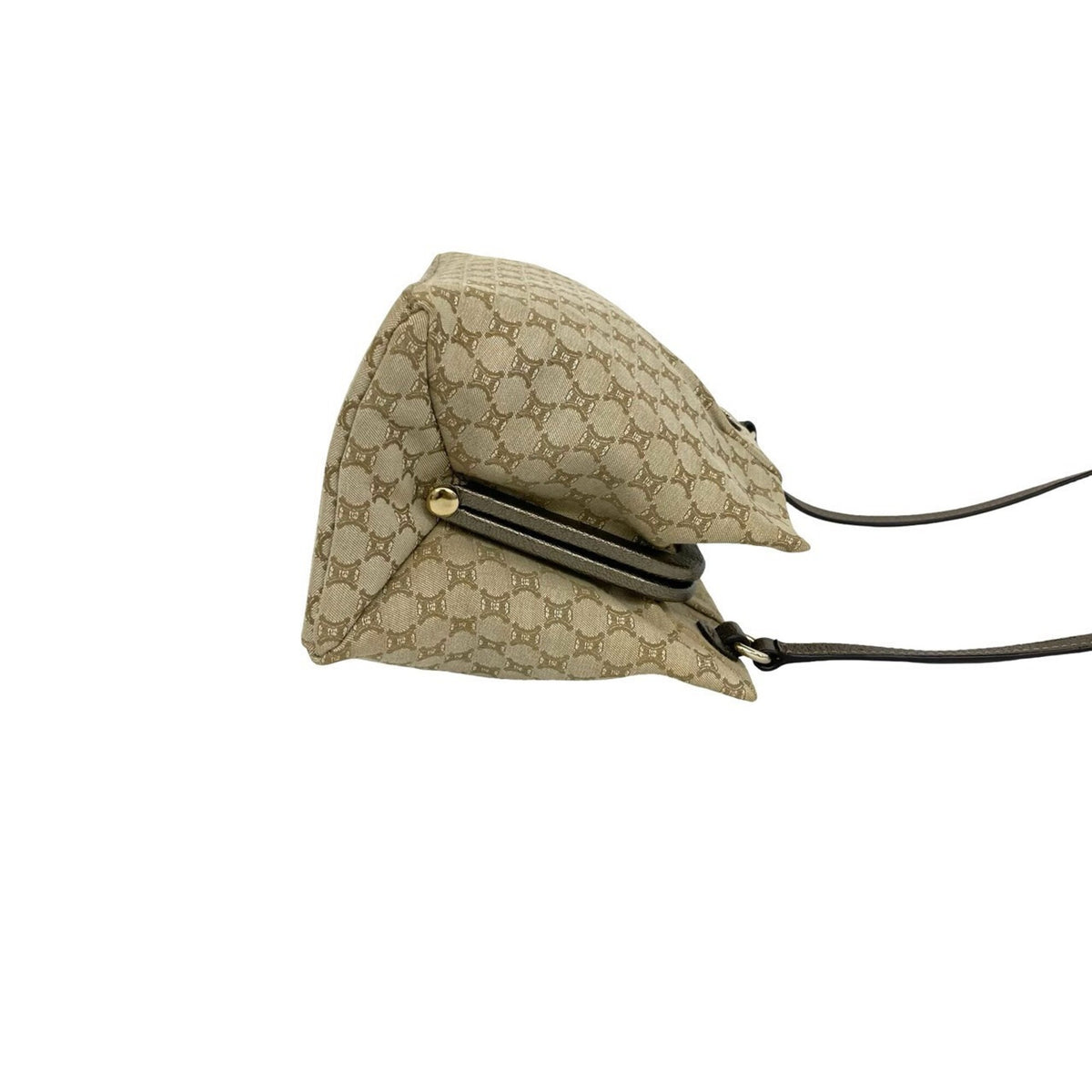 Celine Beige Canvas Leather Pochette Shoulder Bag (Pre-Owned)