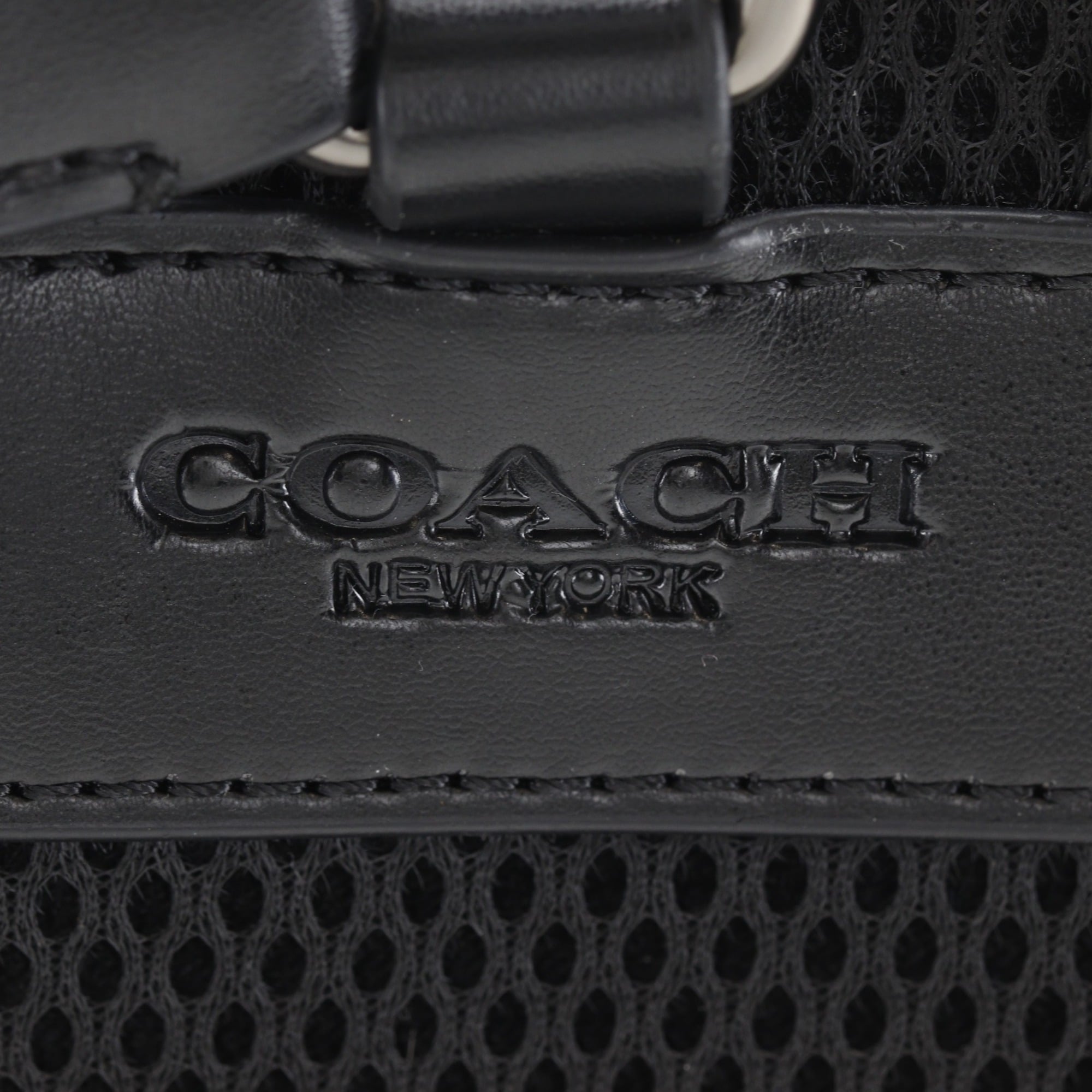 Coach Signature Black Pvc Sling Bag (Pre-Owned)