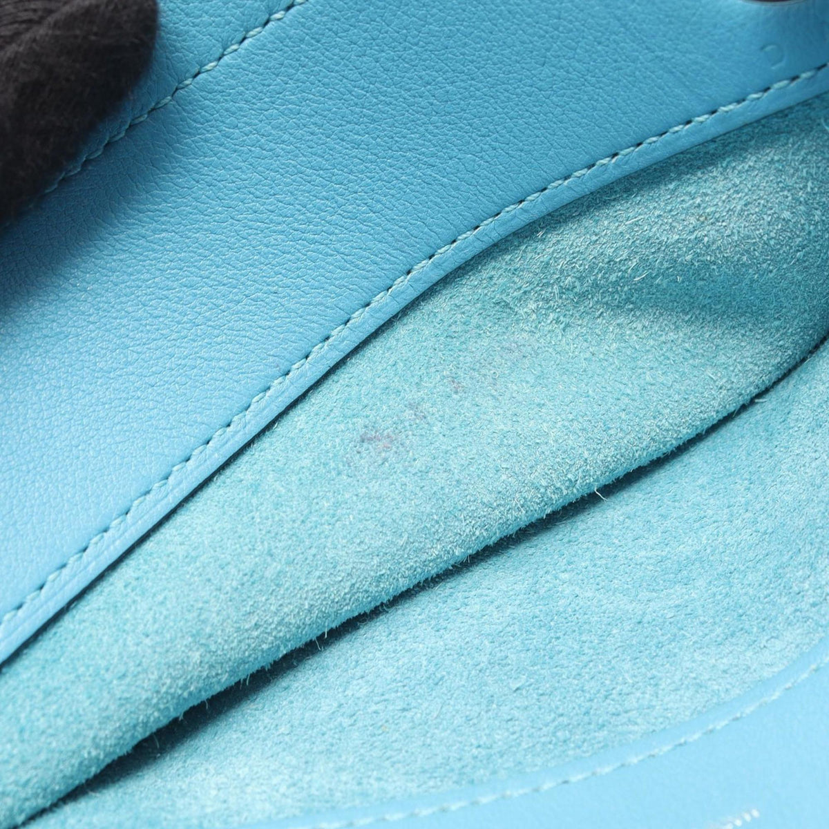 Hermes Blue Swift Leather Handbag Shoulder Bag (Pre-Owned)