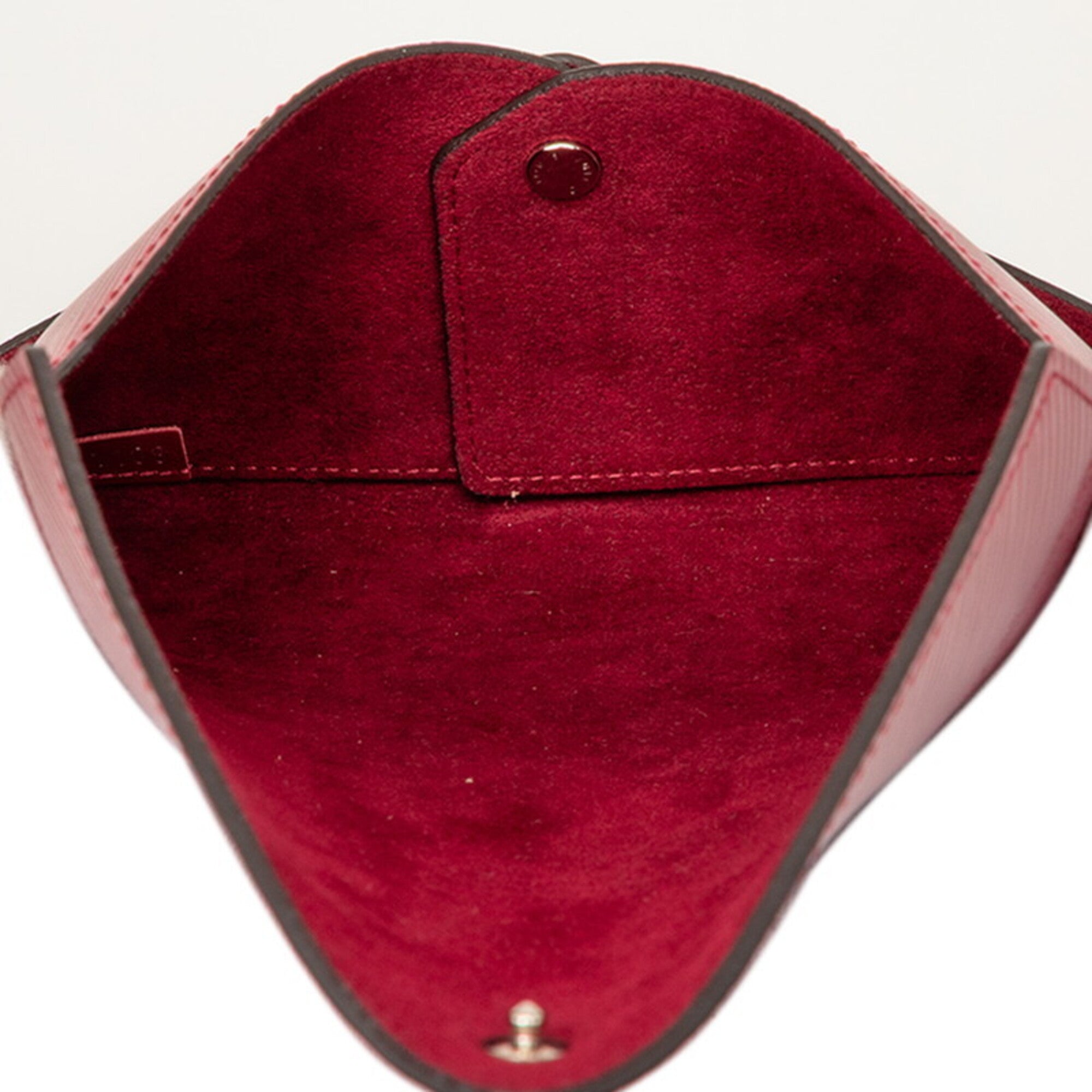 Louis Vuitton Bordeaux Pink Red Color Leather Clutch Bag Handbag Pochette Pouch (Pre-Owned)