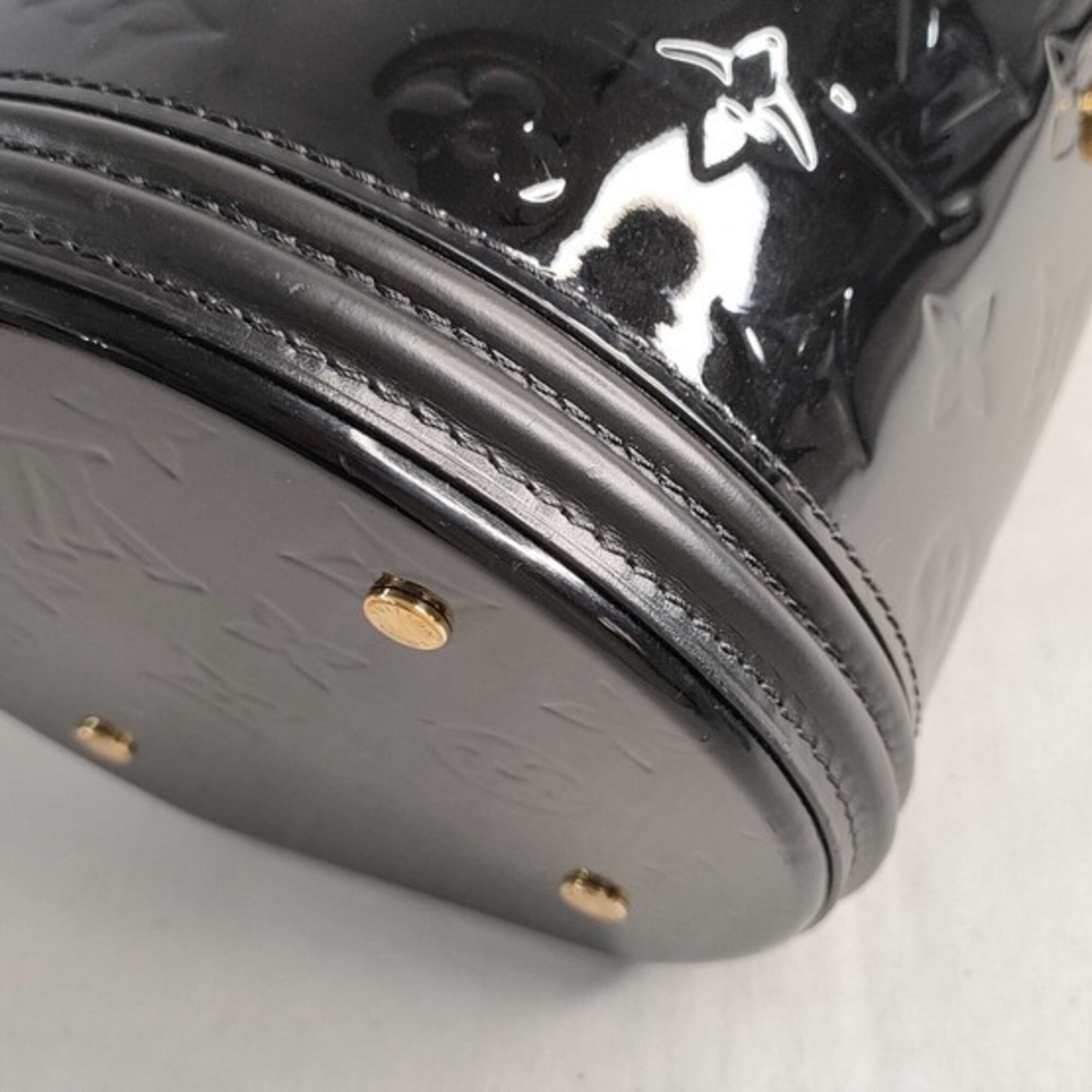Louis Vuitton Black Patent Leather Handbag Shoulder Bag Vanity Bag (Pre-Owned)