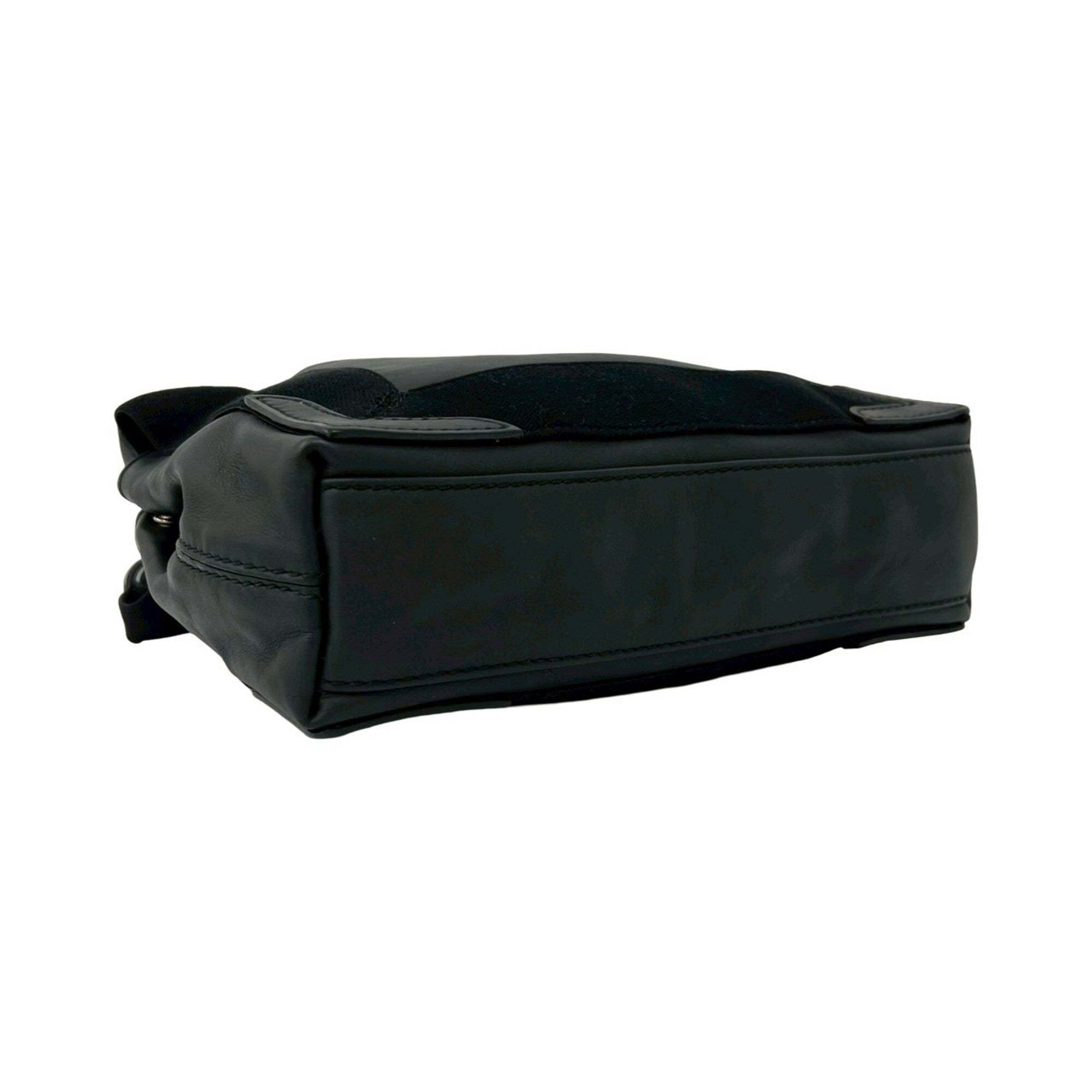 Balenciaga Black Leather Handbag Pouch Shoulder Bag (Pre-Owned)