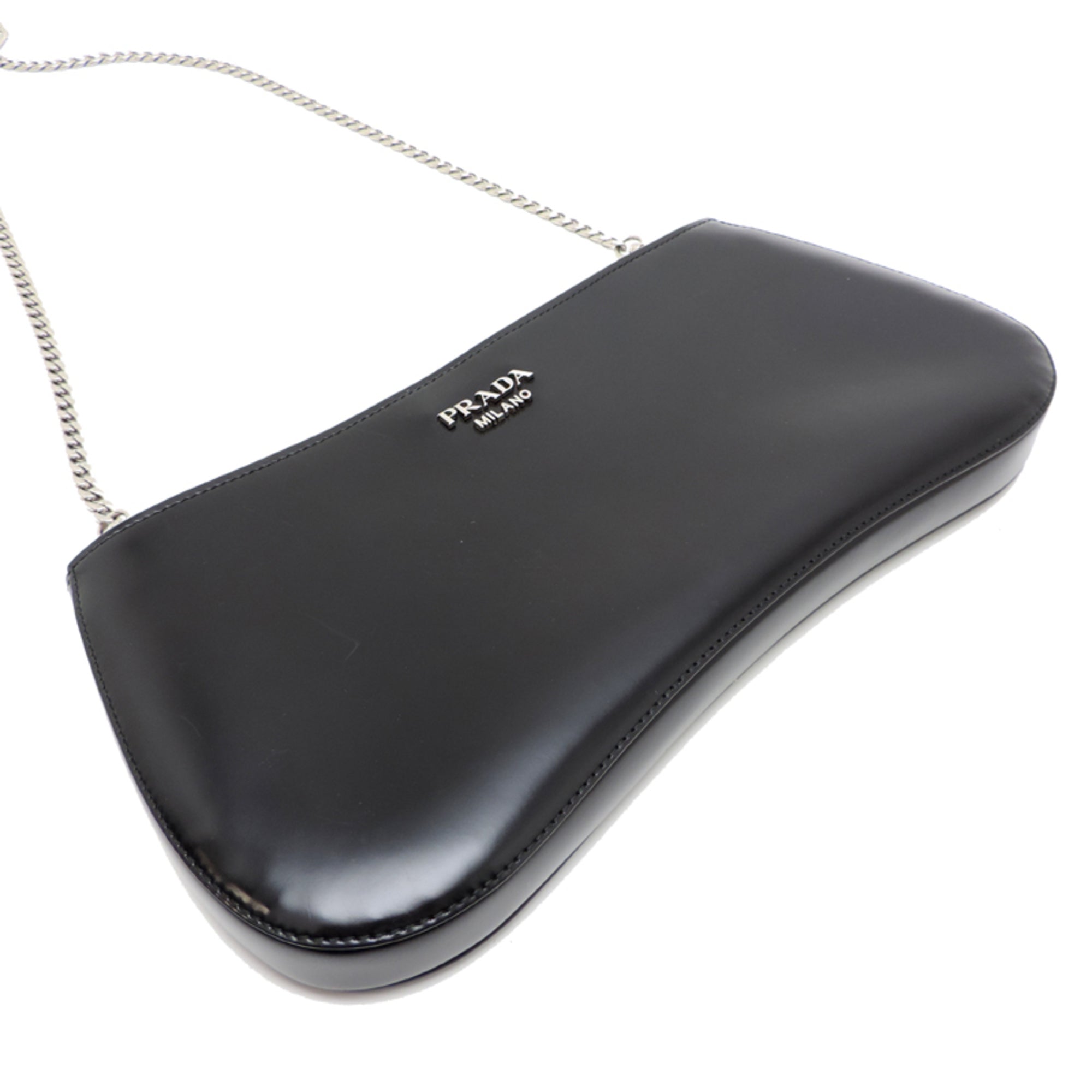 Prada Black Leather Shoulder Bag (Pre-Owned)