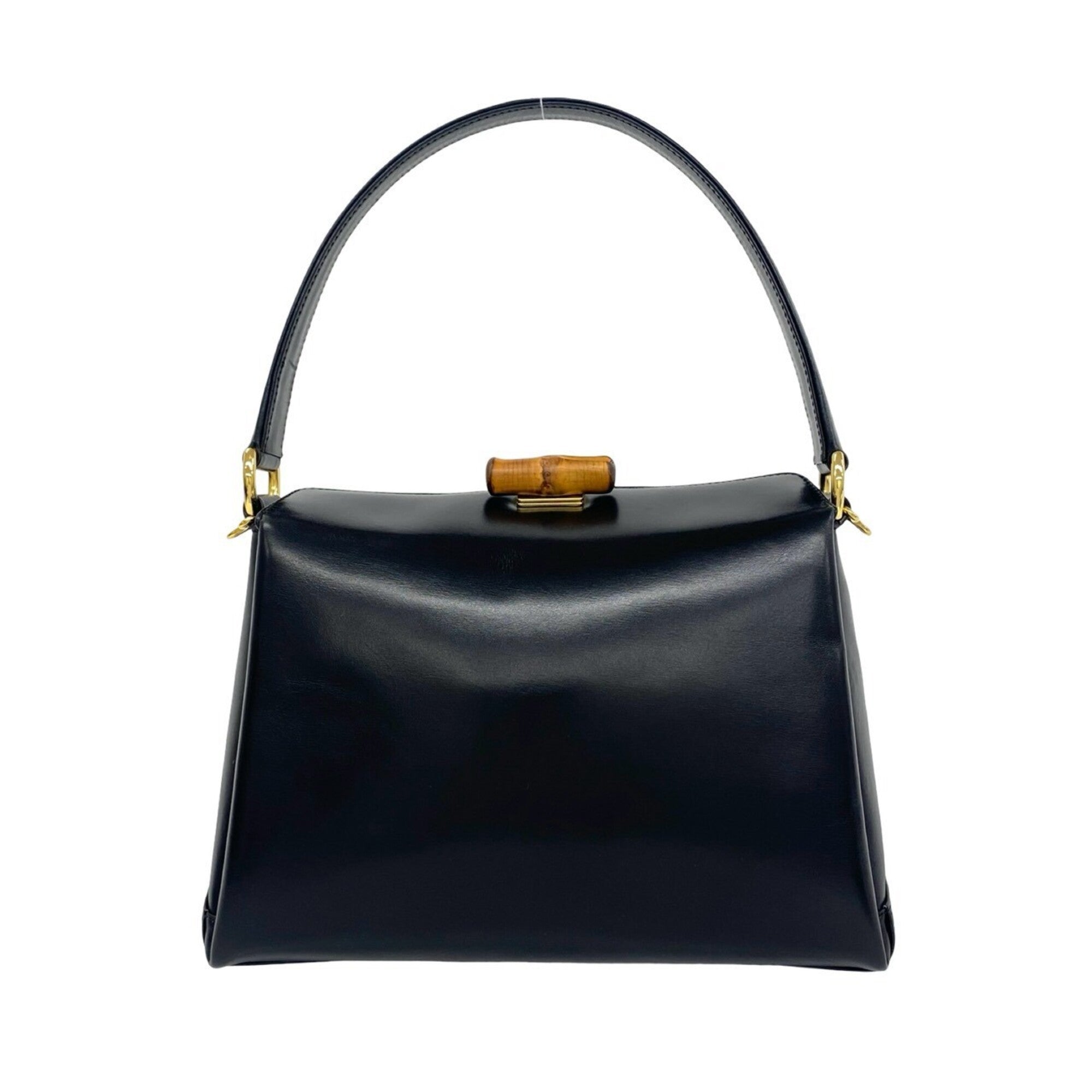 Gucci Black Leather Handbag Shoulder Bag (Pre-Owned)