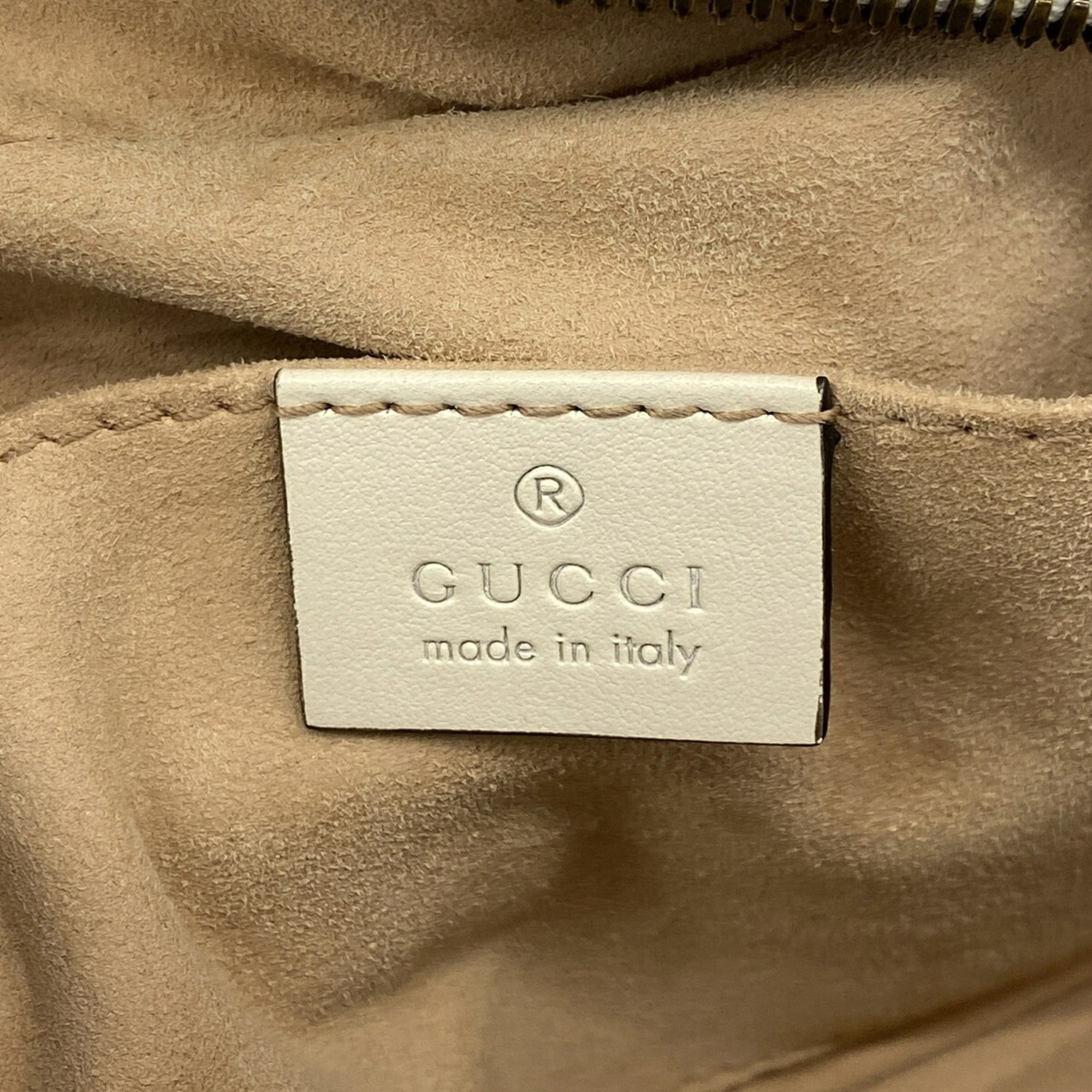 Gucci Ivory Leather Shoulder Bag (Pre-Owned)