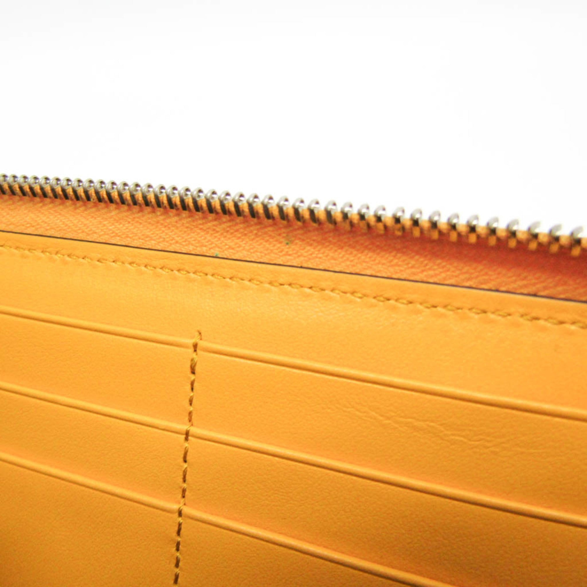 Gucci Yellow Leather Long Wallet (Bi-Fold) (Pre-Owned)